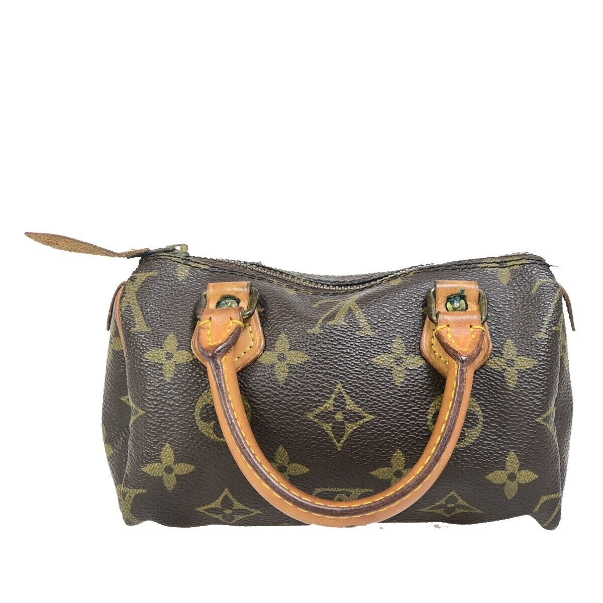 Louis Vuitton Mini Speedy Brown Canvas Handbag
