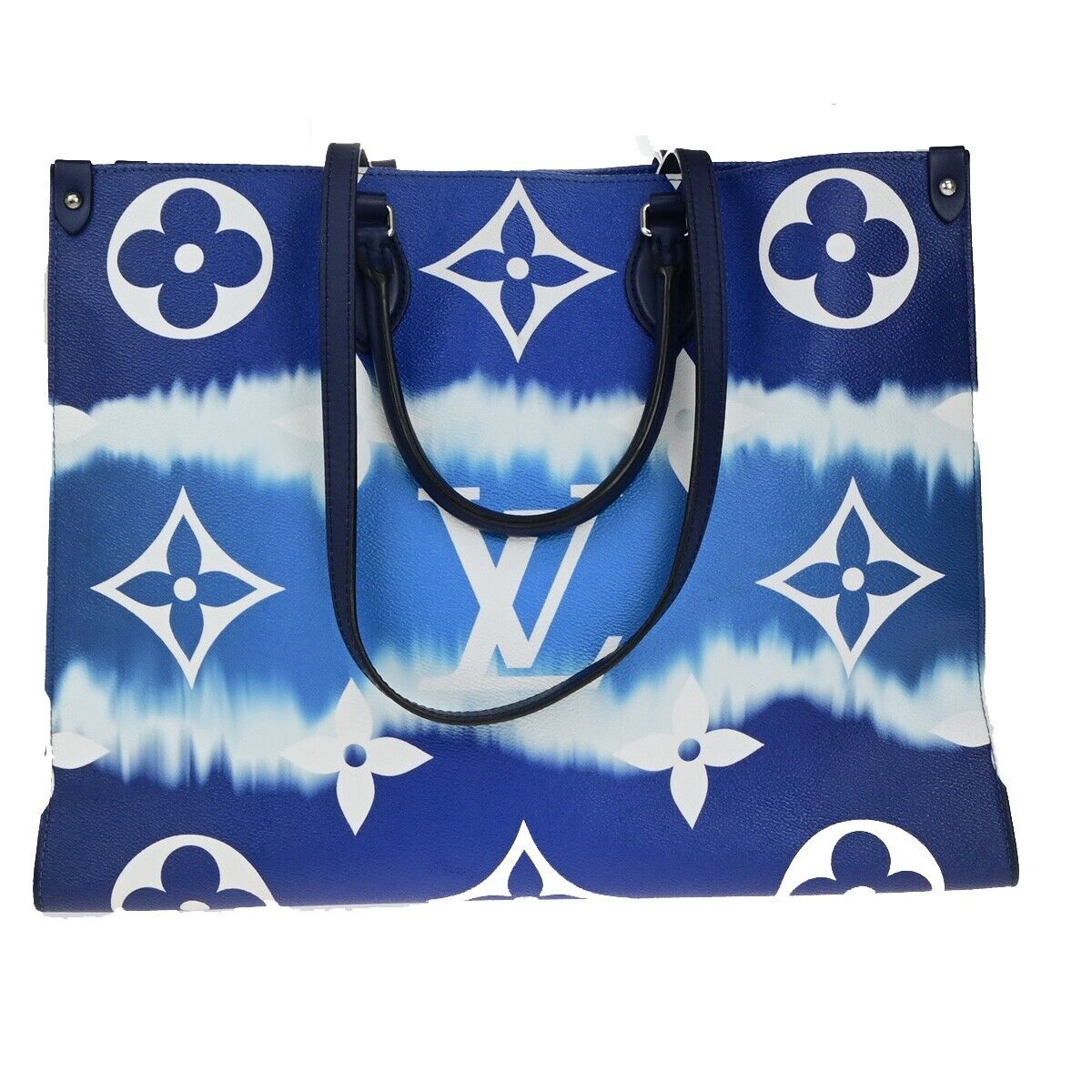 Louis Vuitton Onthego Gm Navy Gold Plated Handbag