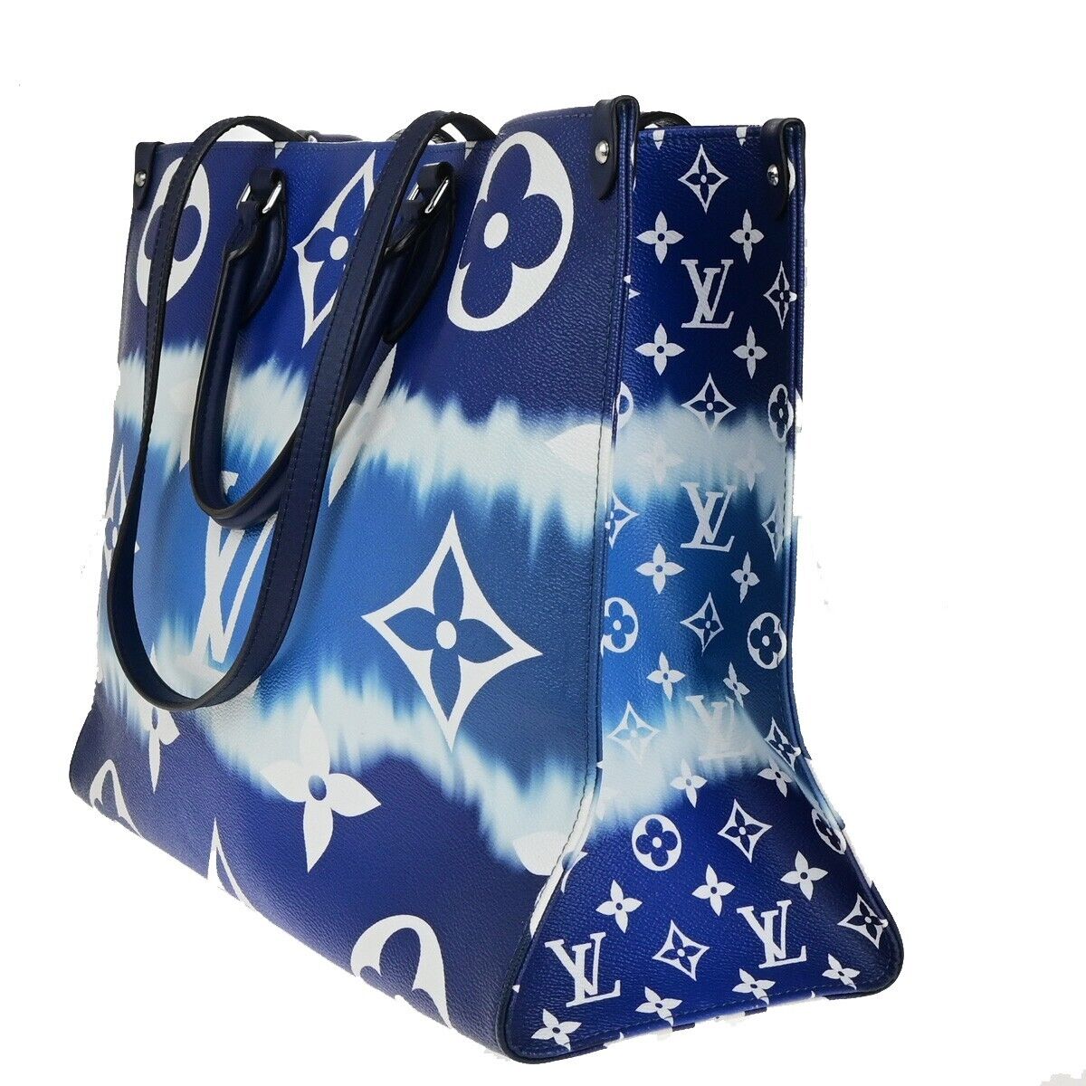Louis Vuitton Onthego Gm Navy Gold Plated Handbag