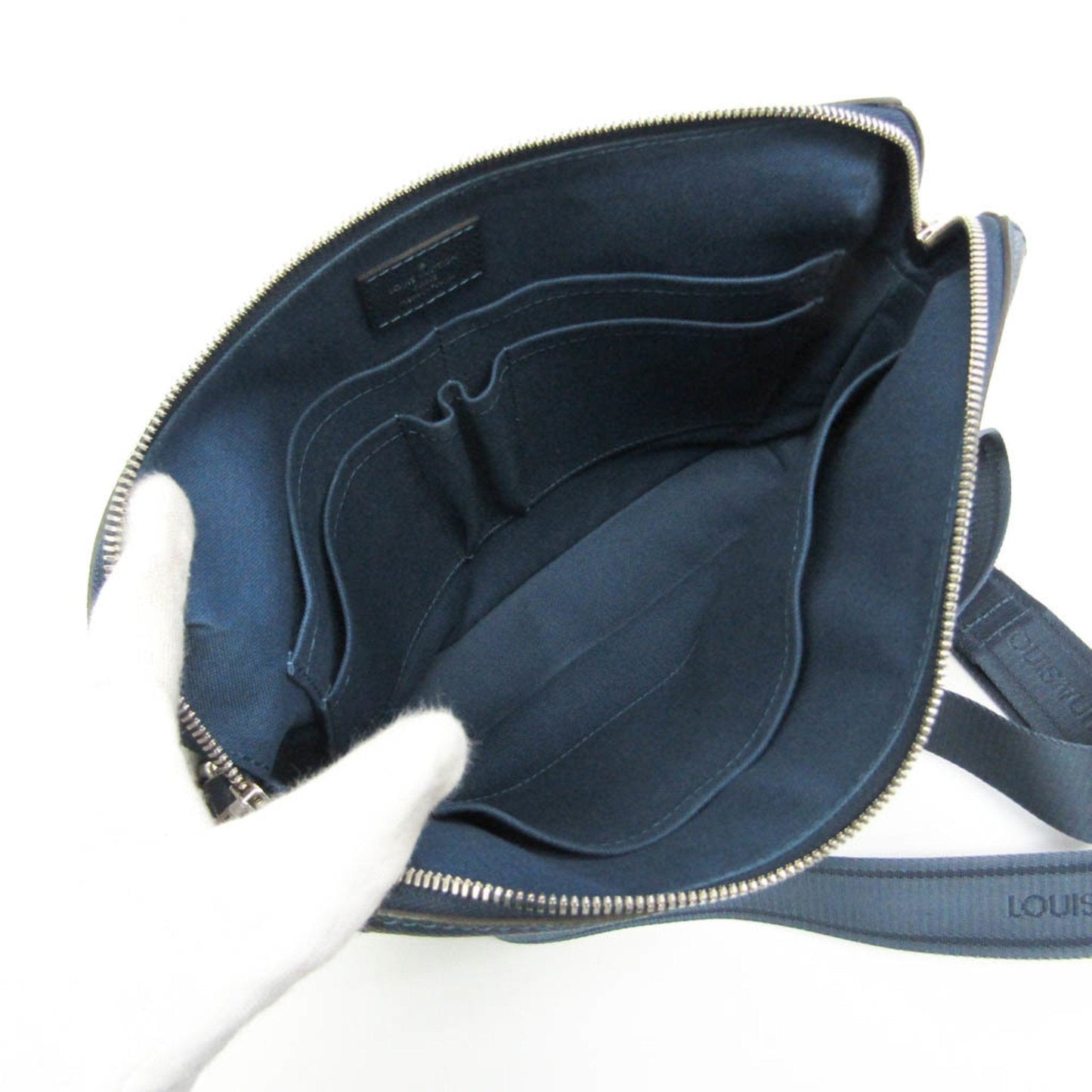 Louis Vuitton Grigori Black Leather Shoulder Bag