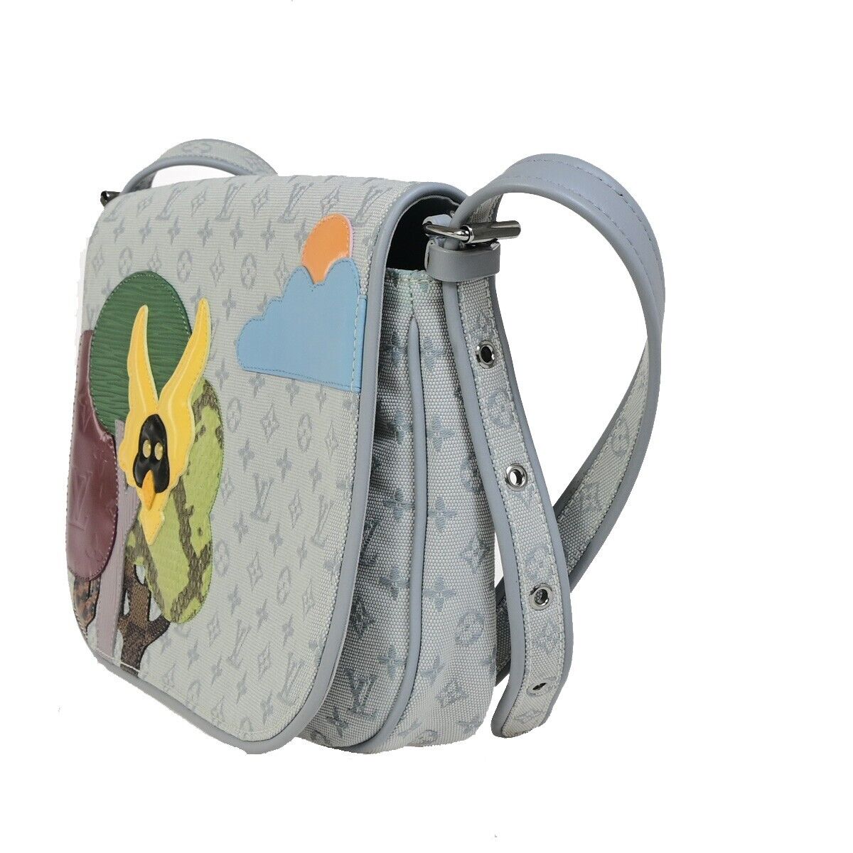 Louis Vuitton Musette Tango Grey Canvas Shoulder Bag