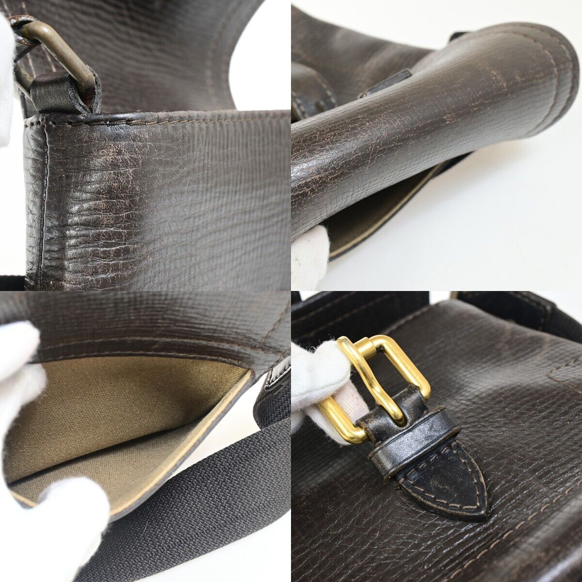 Louis Vuitton Yuma Brown Leather Handbag