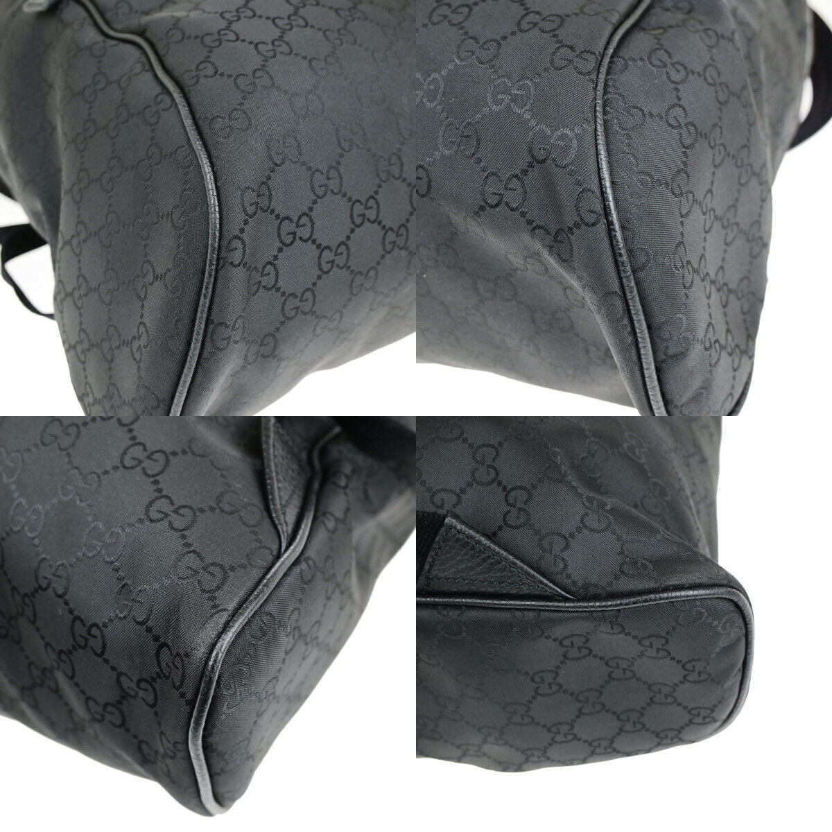 Gucci Sherry Black Synthetic Backpack Bag