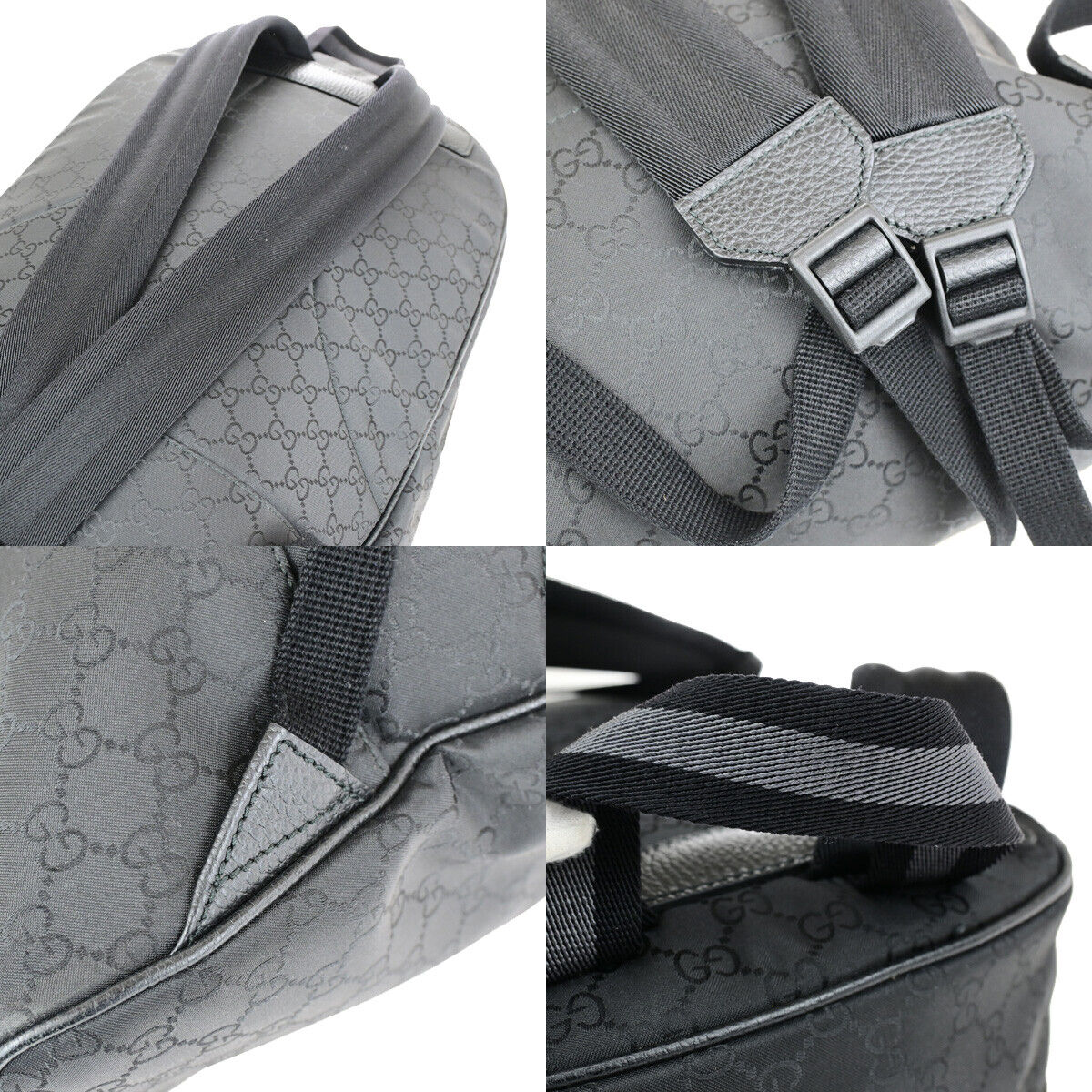Gucci Sherry Black Synthetic Backpack Bag