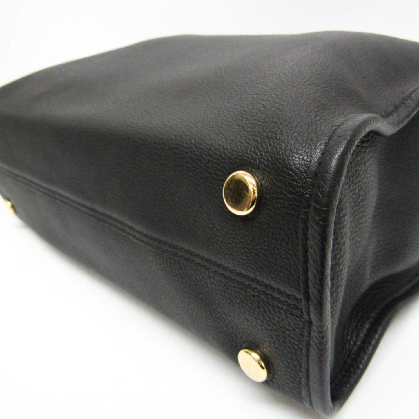 Gucci Logo Black Leather Tote Bag