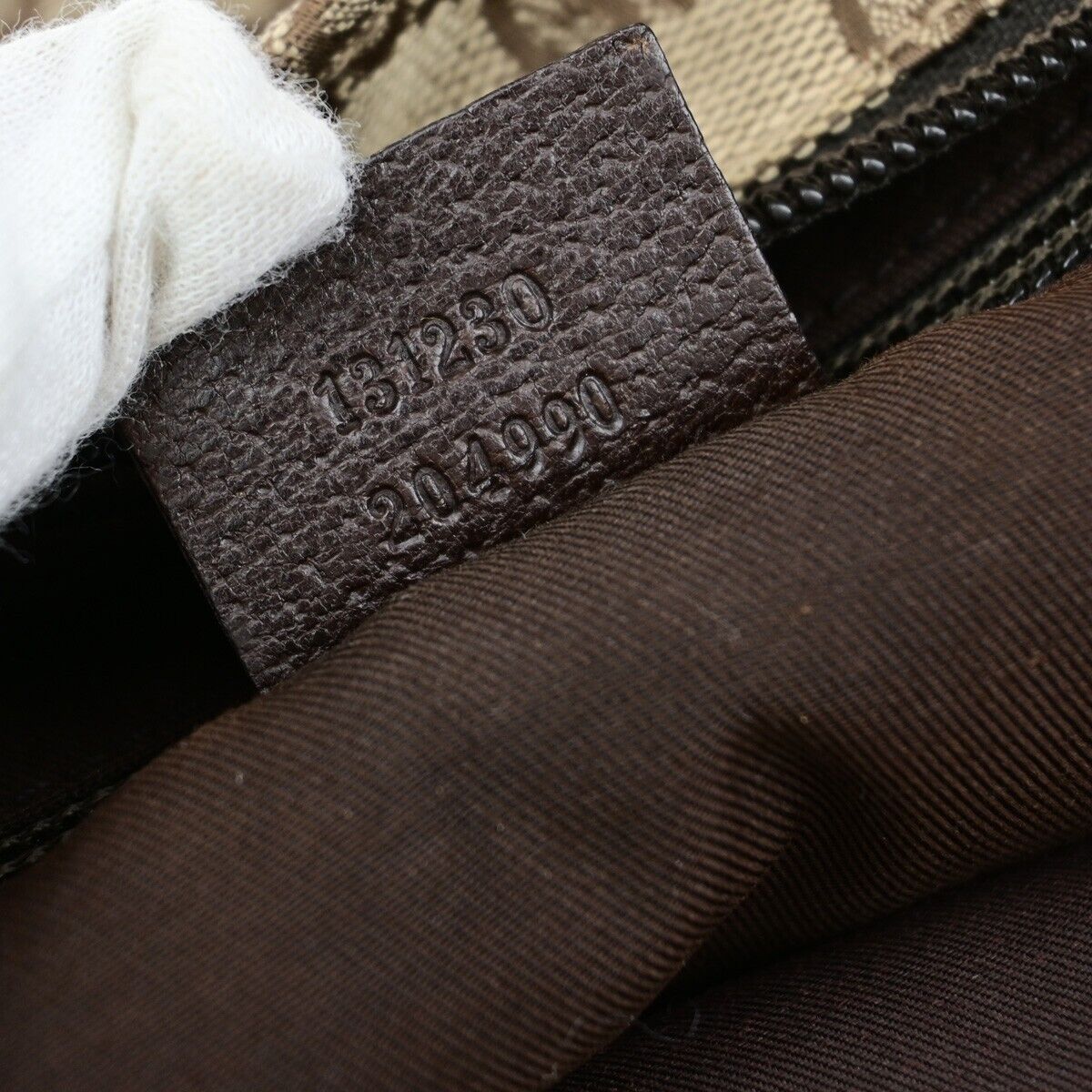 Gucci Sherry Beige Canvas Tote Bag