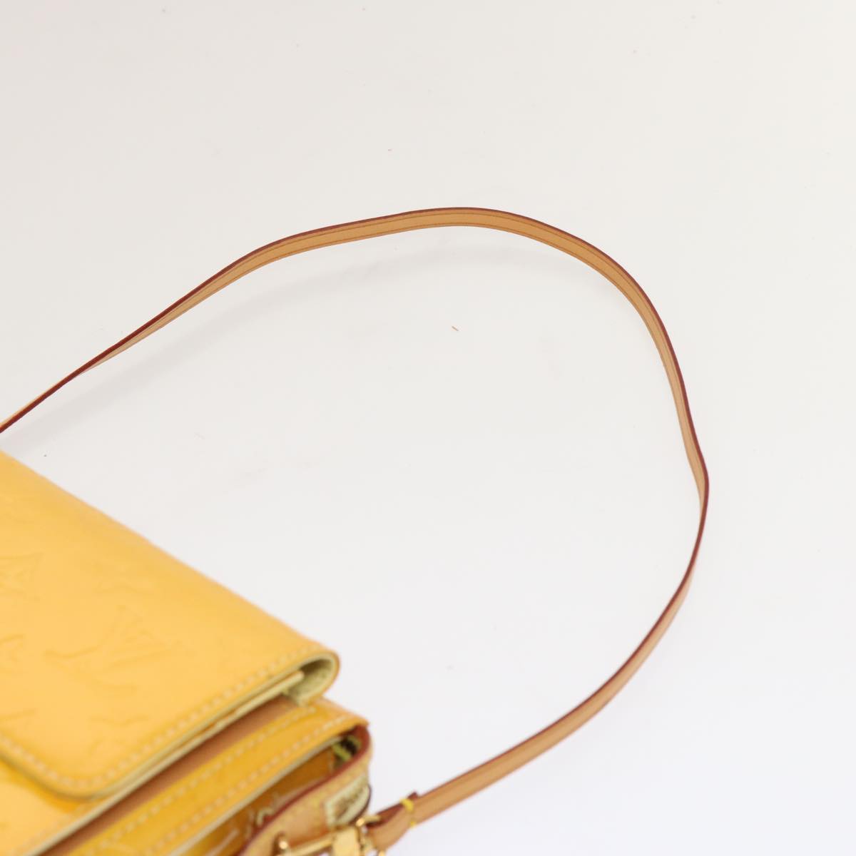Louis Vuitton Mott Yellow Patent Leather Clutch Bag