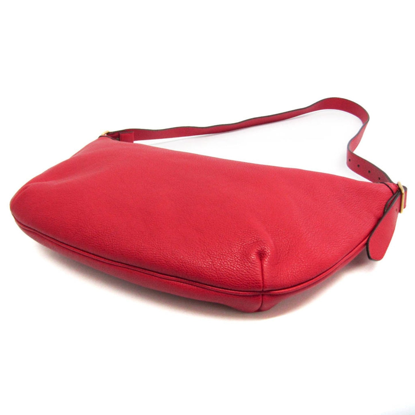 Gucci Gucci Print Red Leather Shoulder Bag