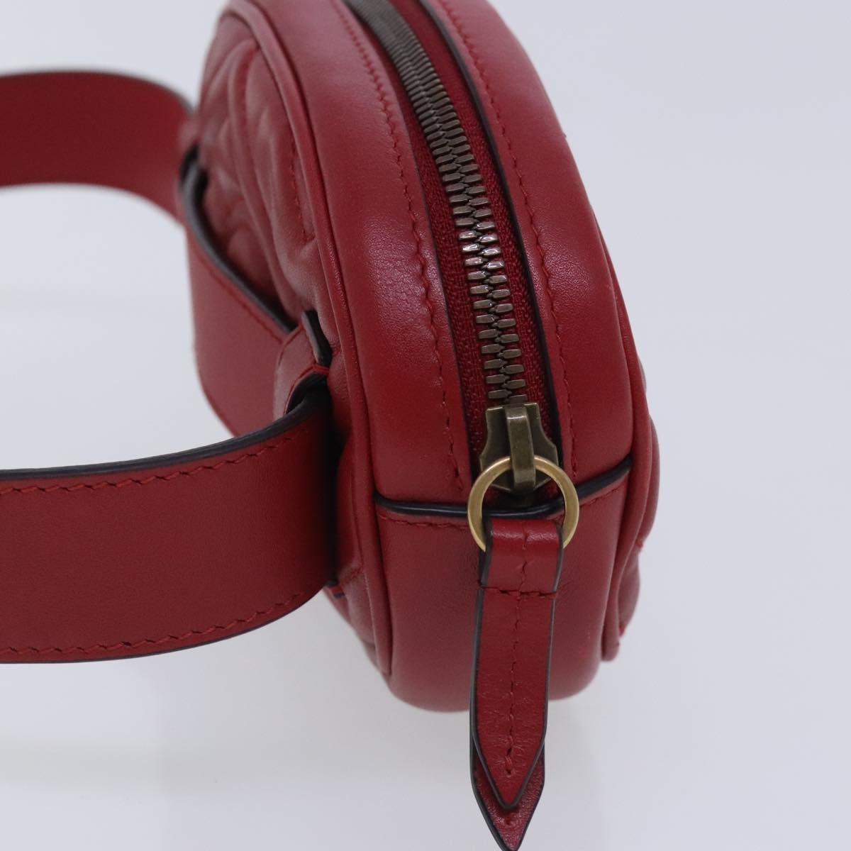 Gucci Gg Marmont Red Leather Shoulder Bag