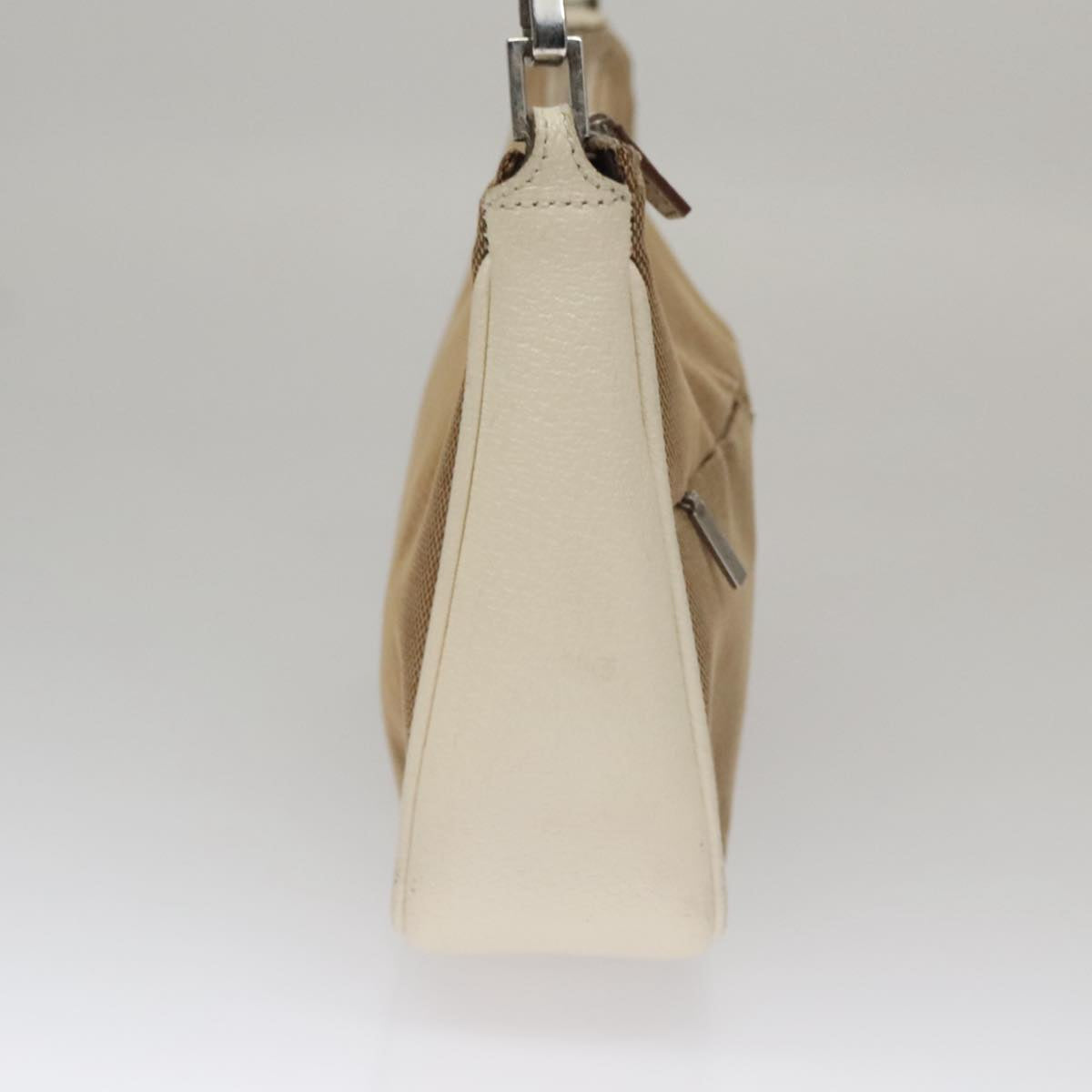 Gucci Bamboo Beige Canvas Shoulder Bag