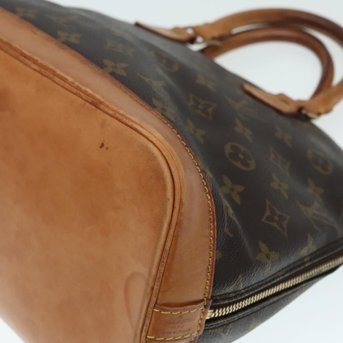 Louis Vuitton Alma Brown Canvas Handbag