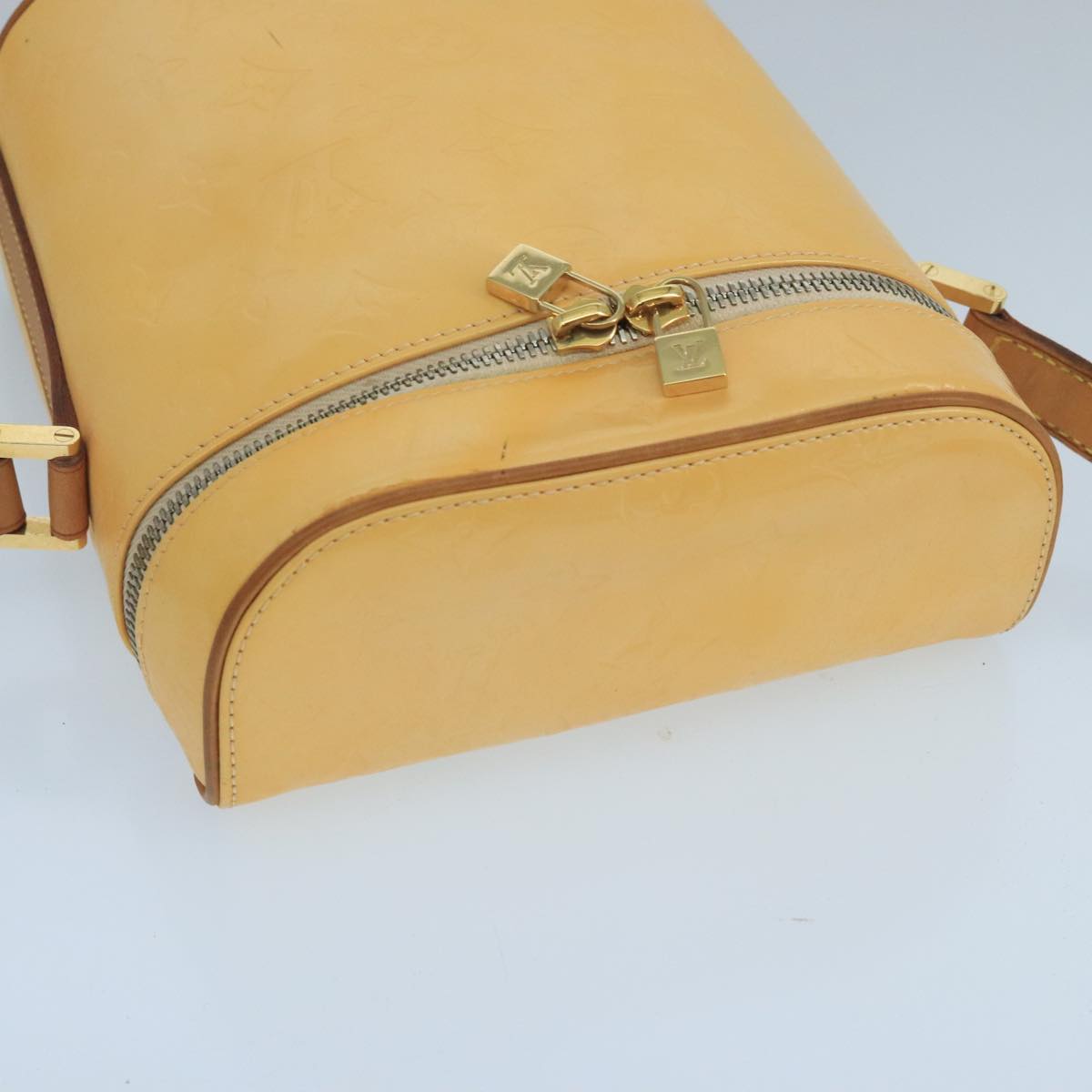 Louis Vuitton Sullivan Yellow Patent Leather Shoulder Bag