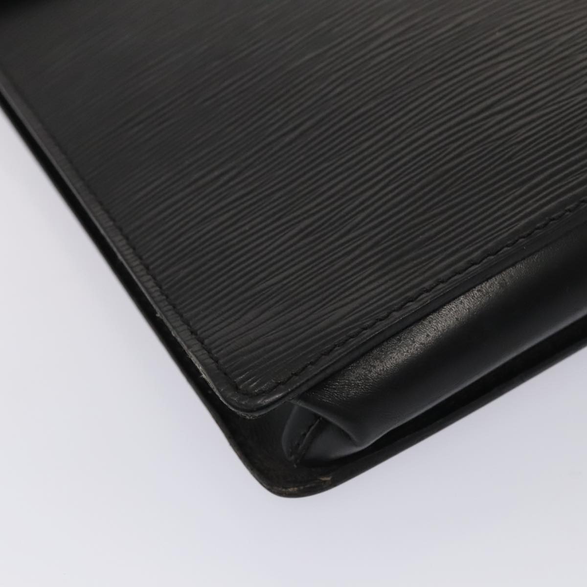 Louis Vuitton Senateur Black Leather Clutch Bag