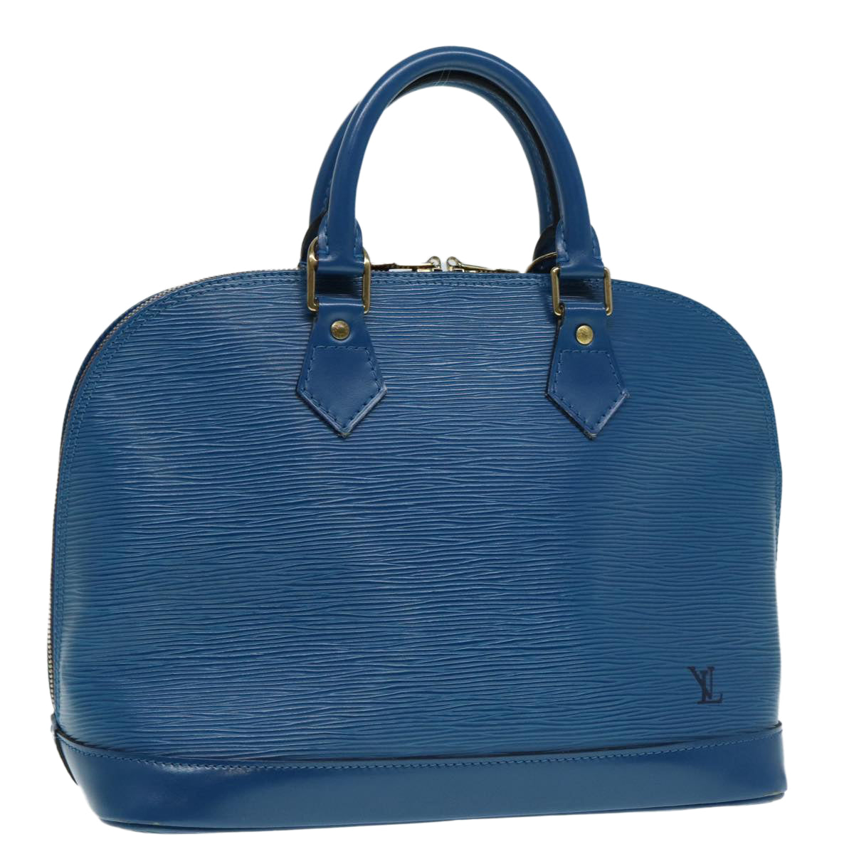 Louis Vuitton Alma Blue Leather Handbag