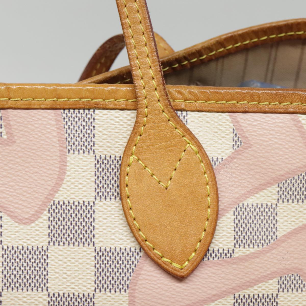 Louis Vuitton Neverfull Mm White Canvas Tote Bag