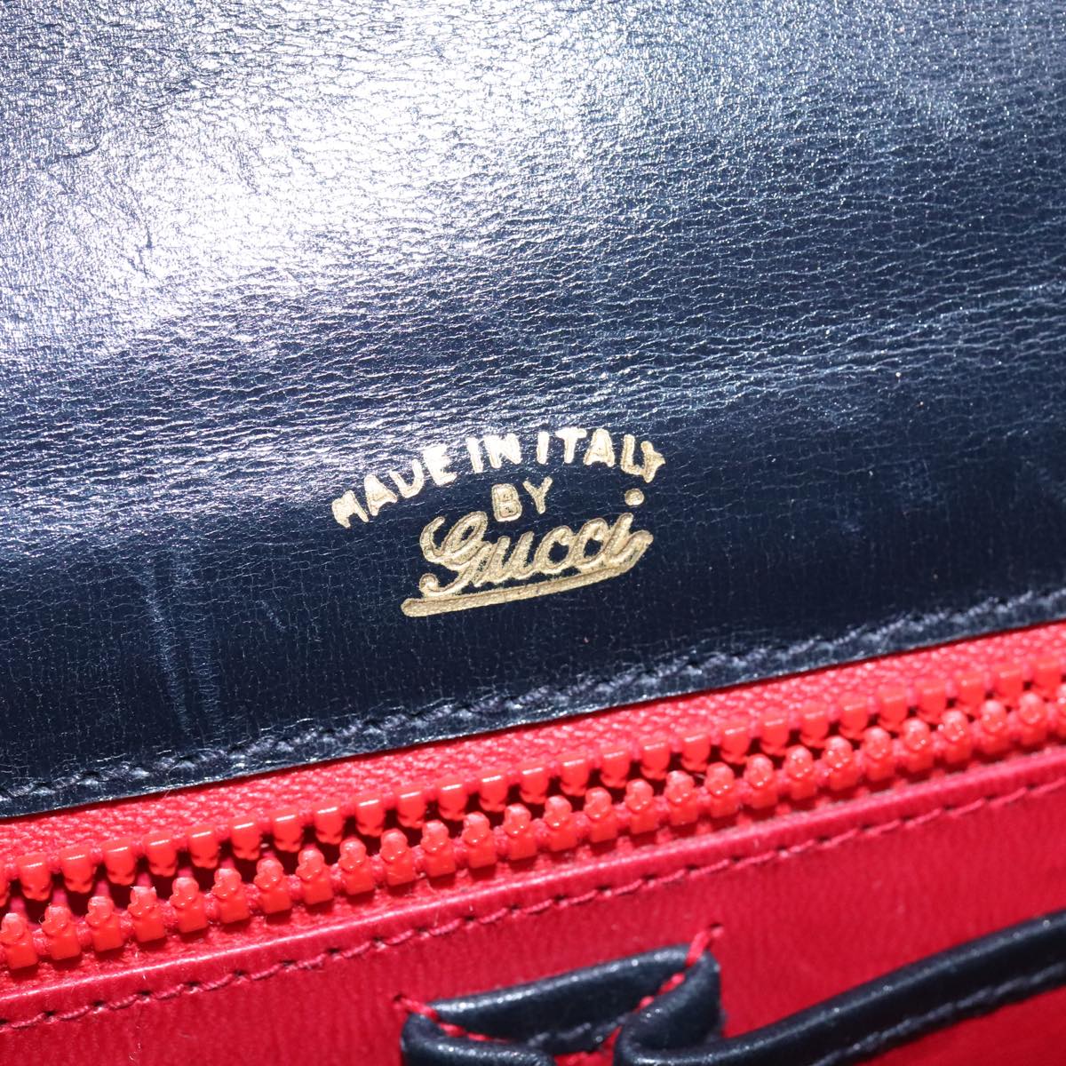 Gucci Horsebit Navy Leather Shoulder Bag