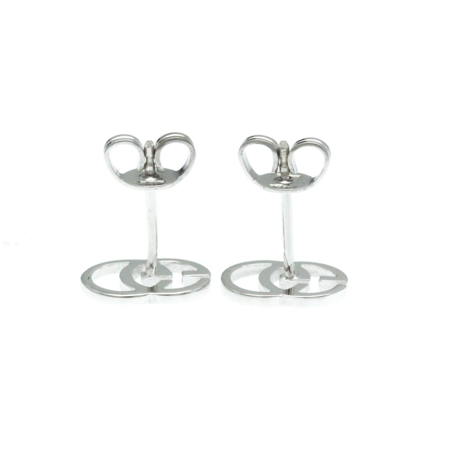 Gucci Gg Running Silver White Gold Earring Jewelry