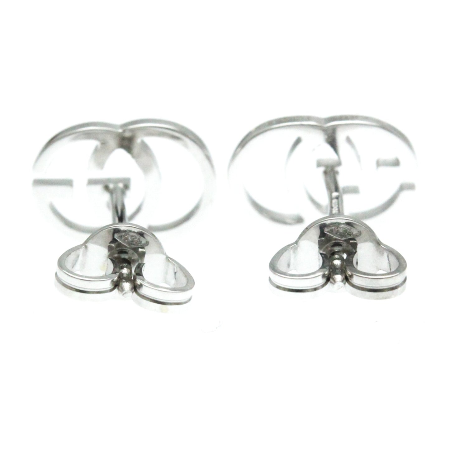 Gucci Gg Running Silver White Gold Earring Jewelry