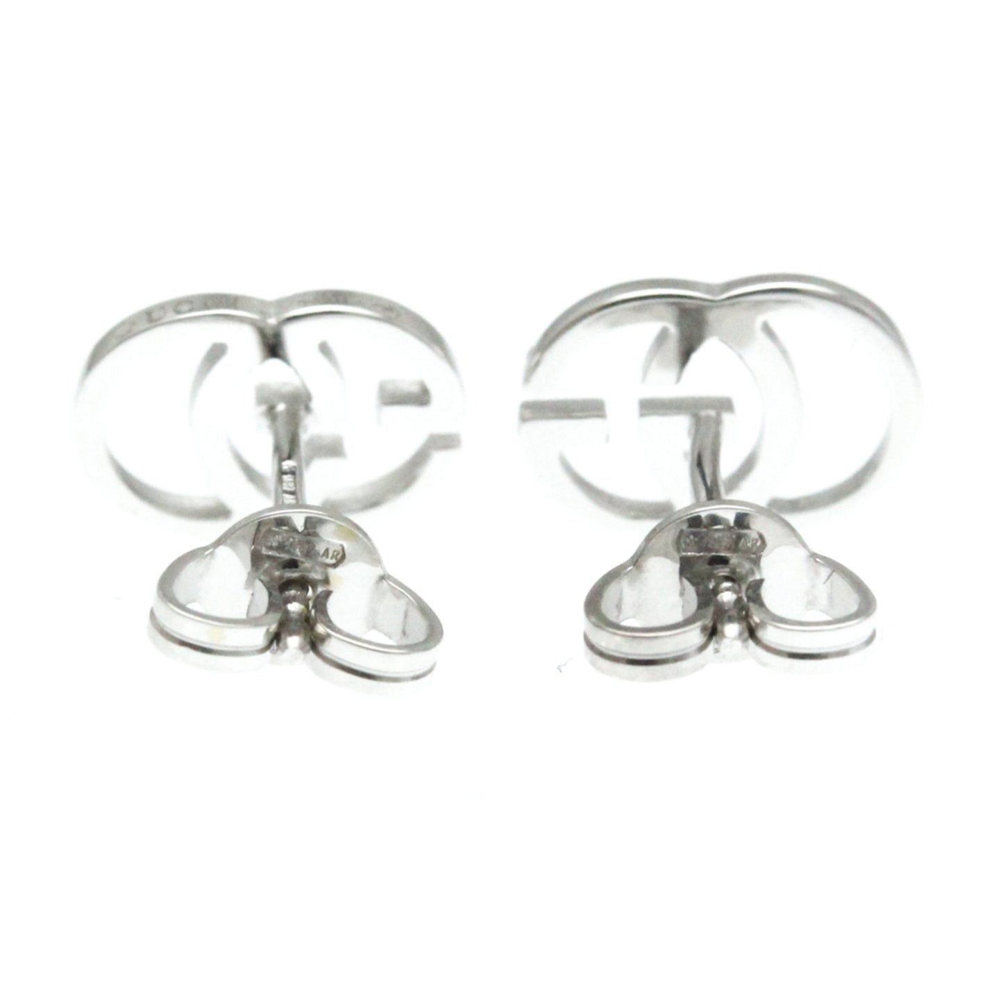 Gucci Gg Running Silver White Gold Earring Jewelry