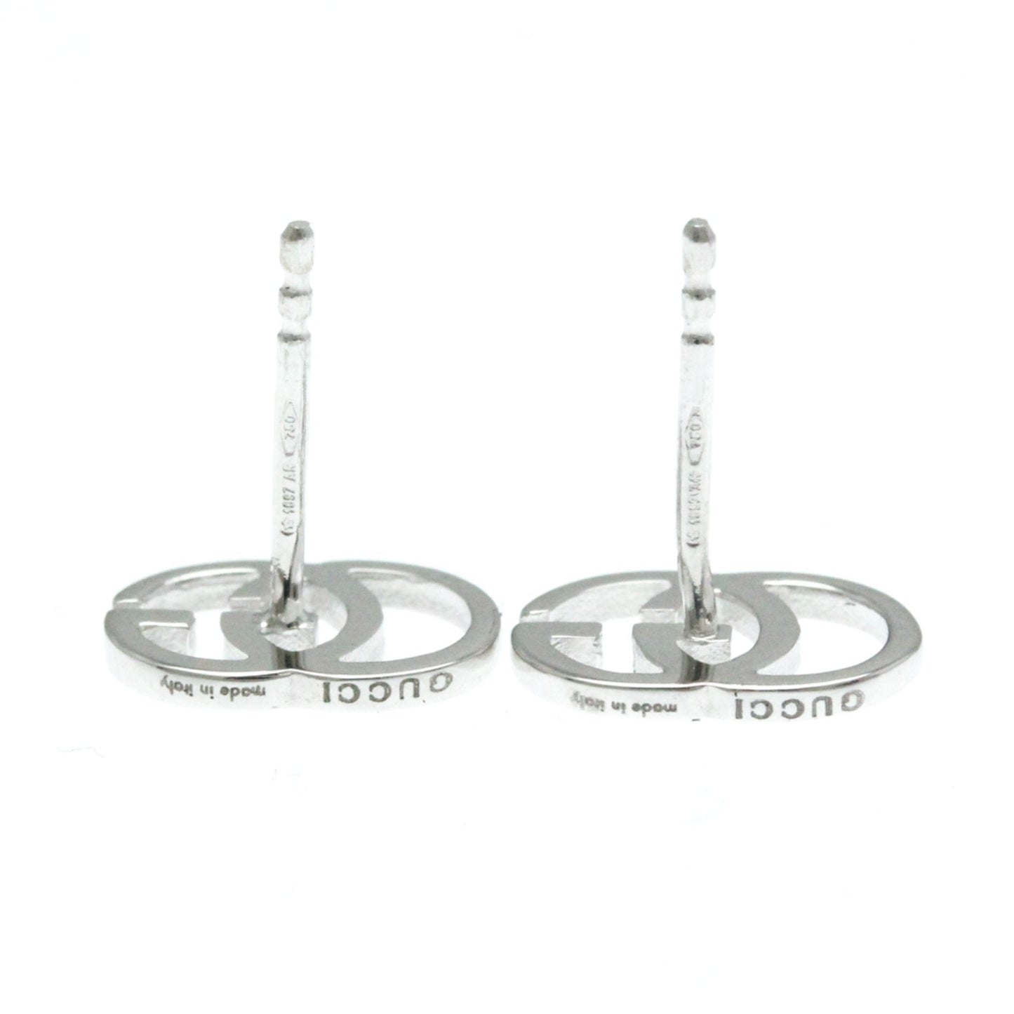 Gucci Gg Running Silver White Gold Earring Jewelry