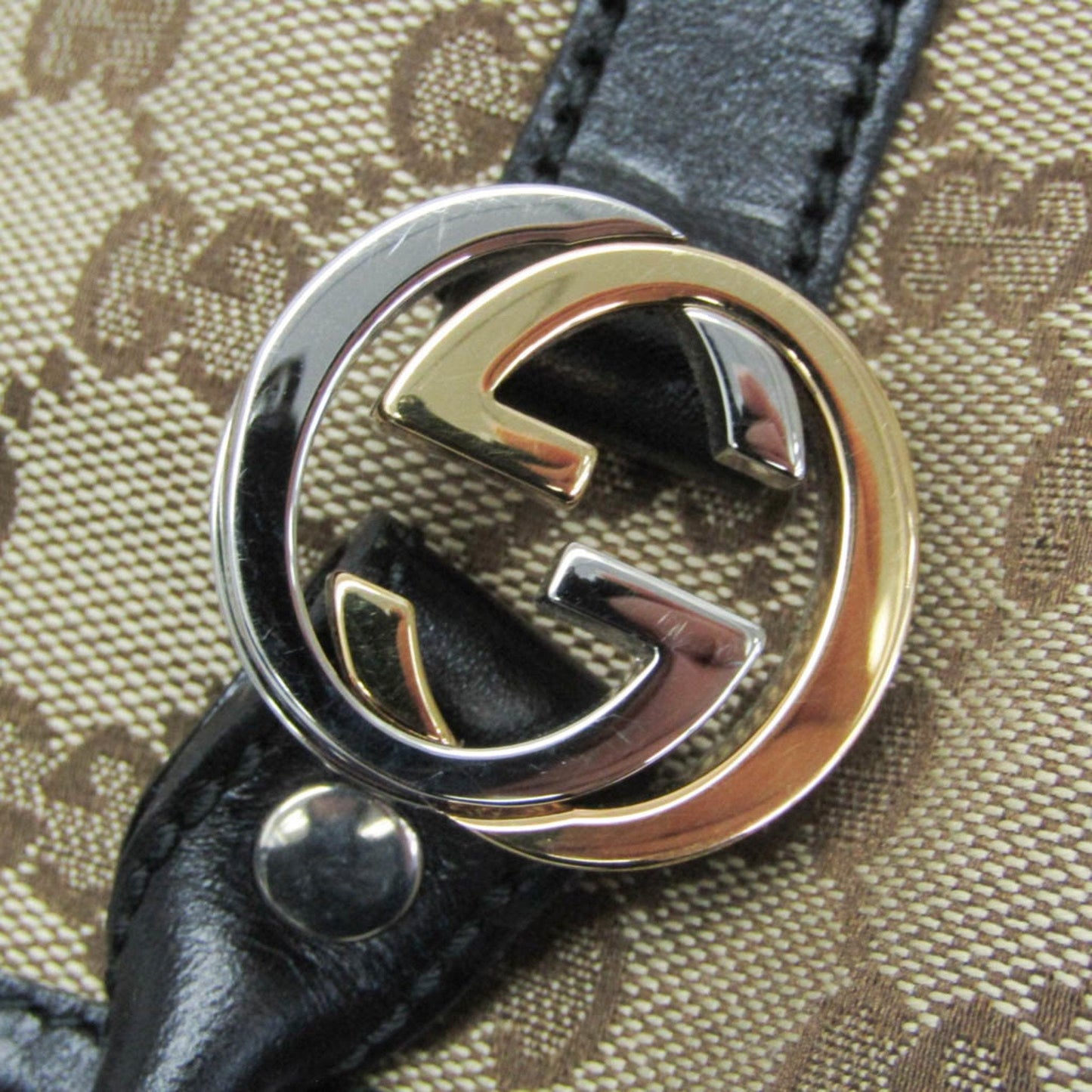 Gucci Gg Twins Beige Canvas Tote Bag