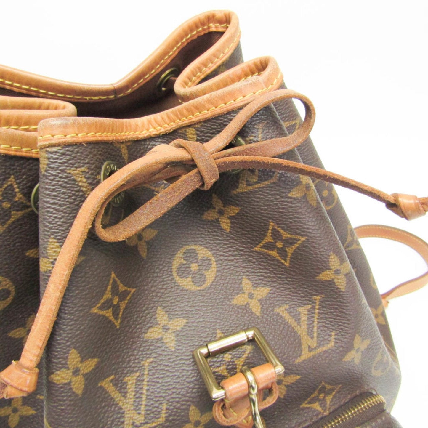 Louis Vuitton Montsouris Mm Brown Canvas Backpack Bag