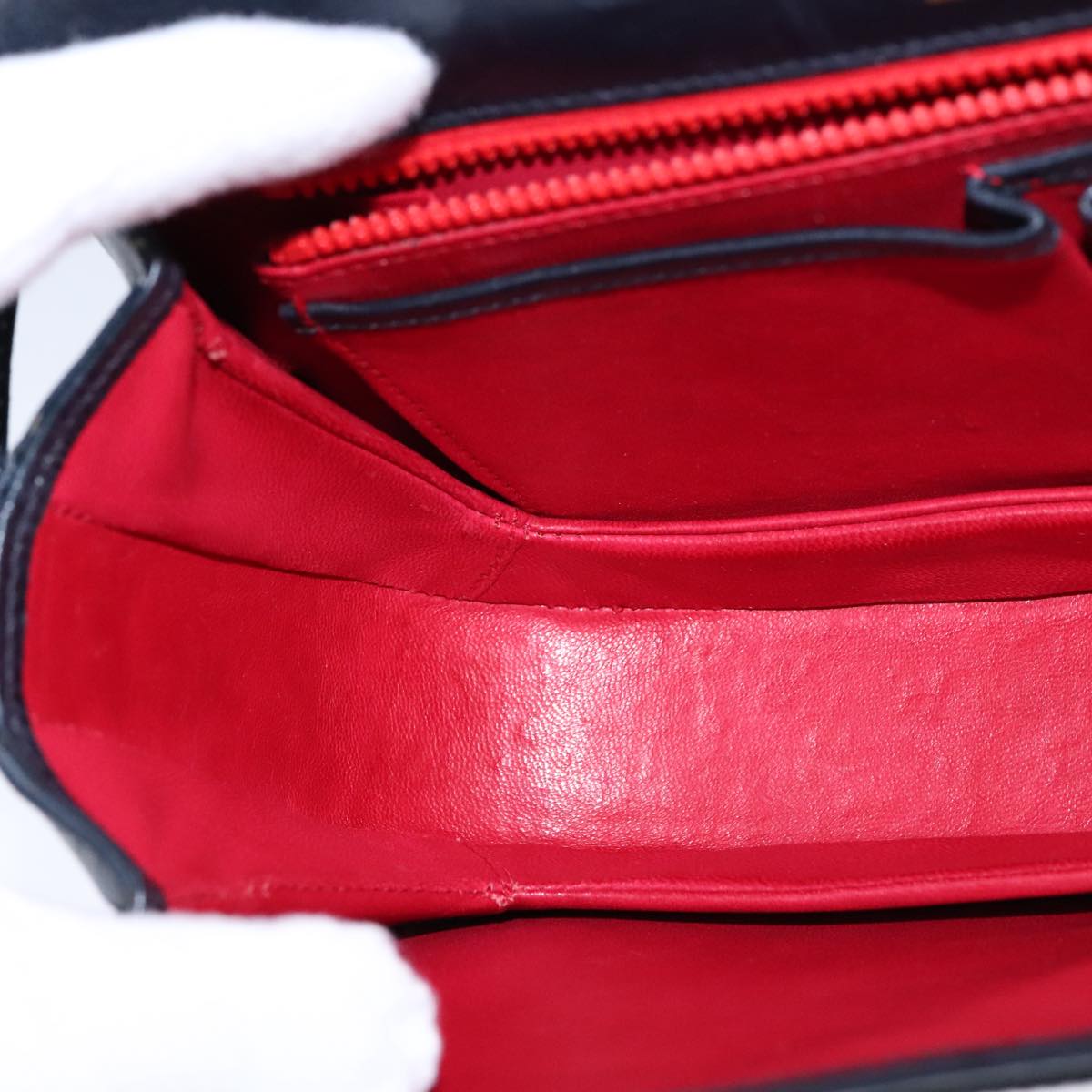Gucci Horsebit Navy Leather Shoulder Bag