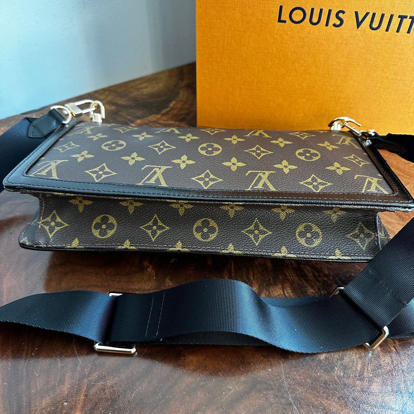 The Crane -Orvis bags Monogram LV Crossbody Bag in Black