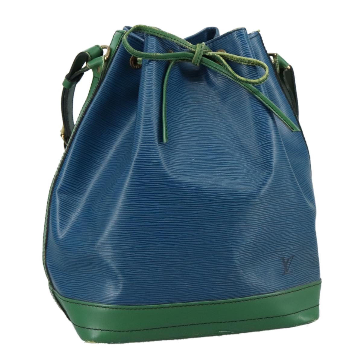 Louis Vuitton Noe Blue Leather Shoulder Bag