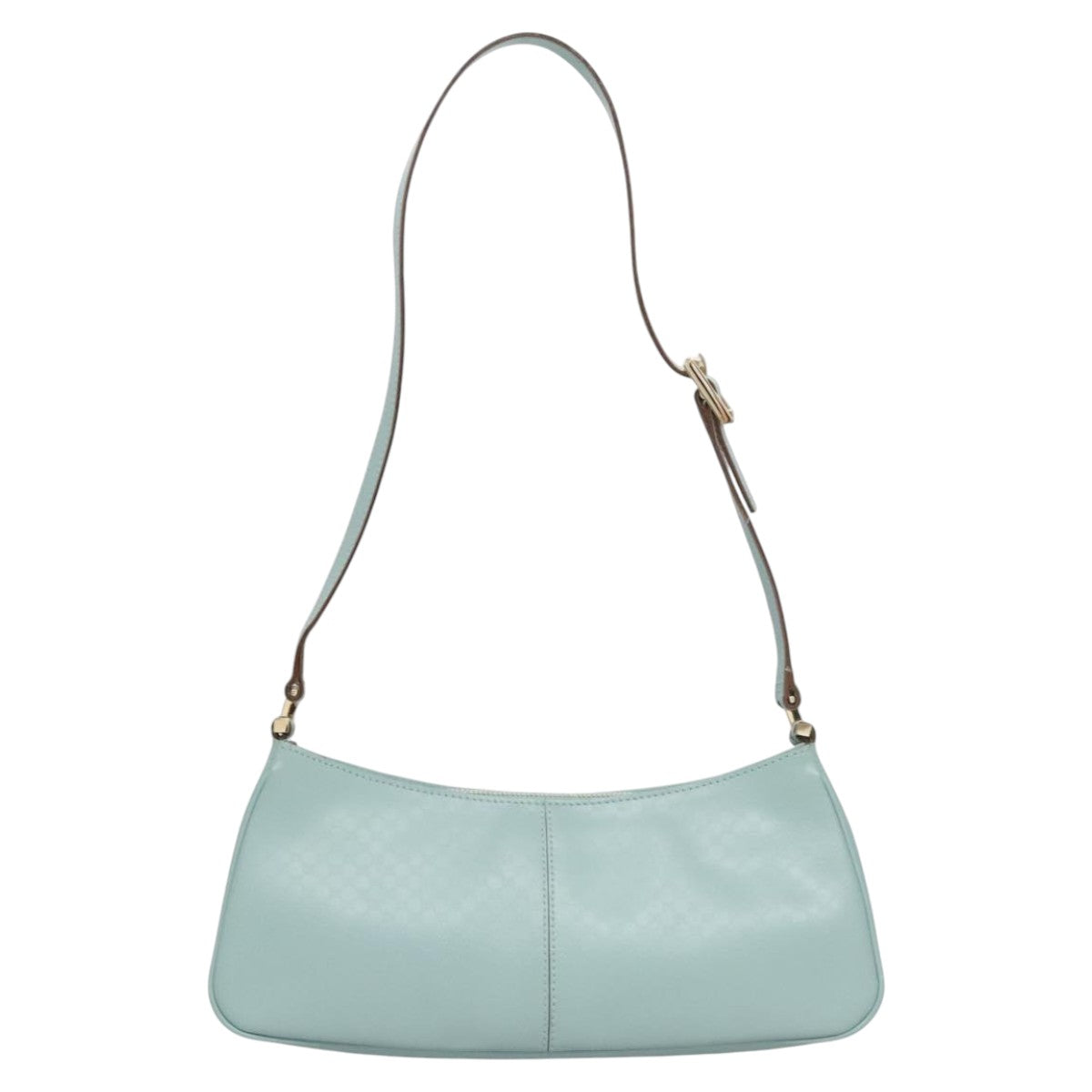 Gucci Micro Small Gg Canvas Blue Leather Shoulder Bag