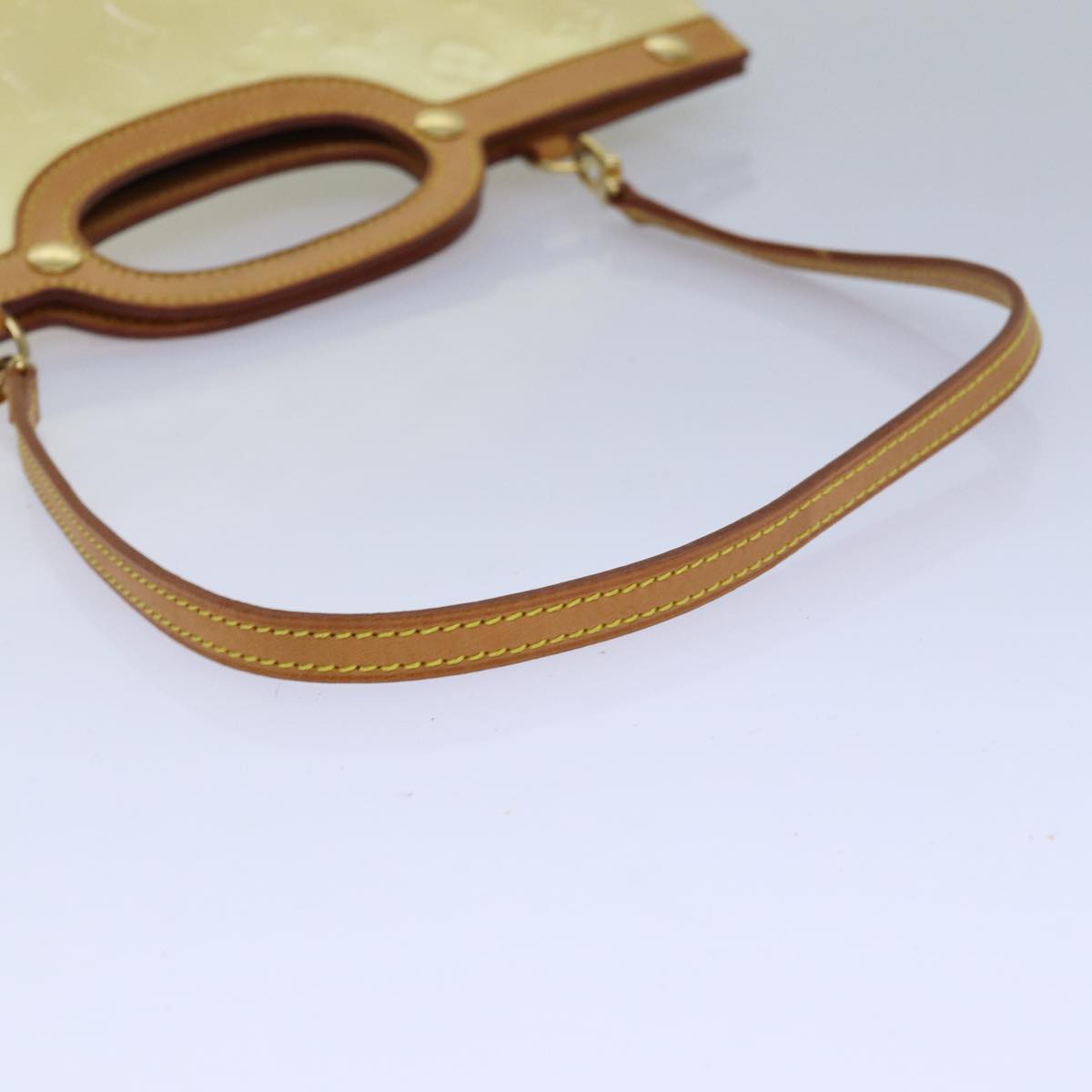 Louis Vuitton Roxbury Beige Patent Leather Handbag