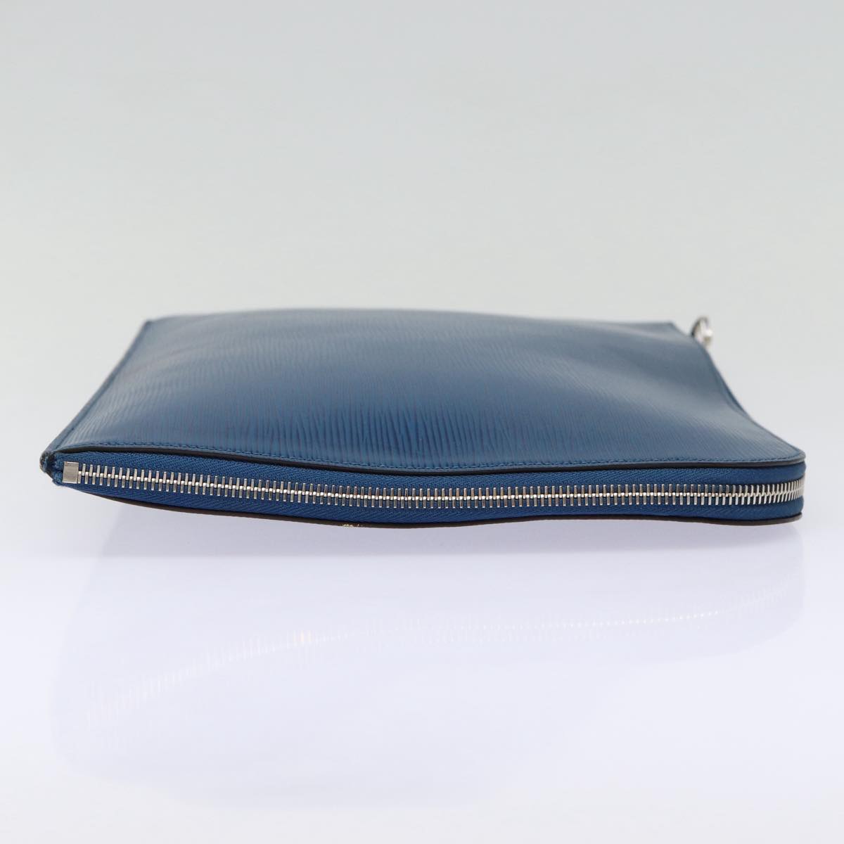 Louis Vuitton Pochette Jour Blue Leather Clutch Bag