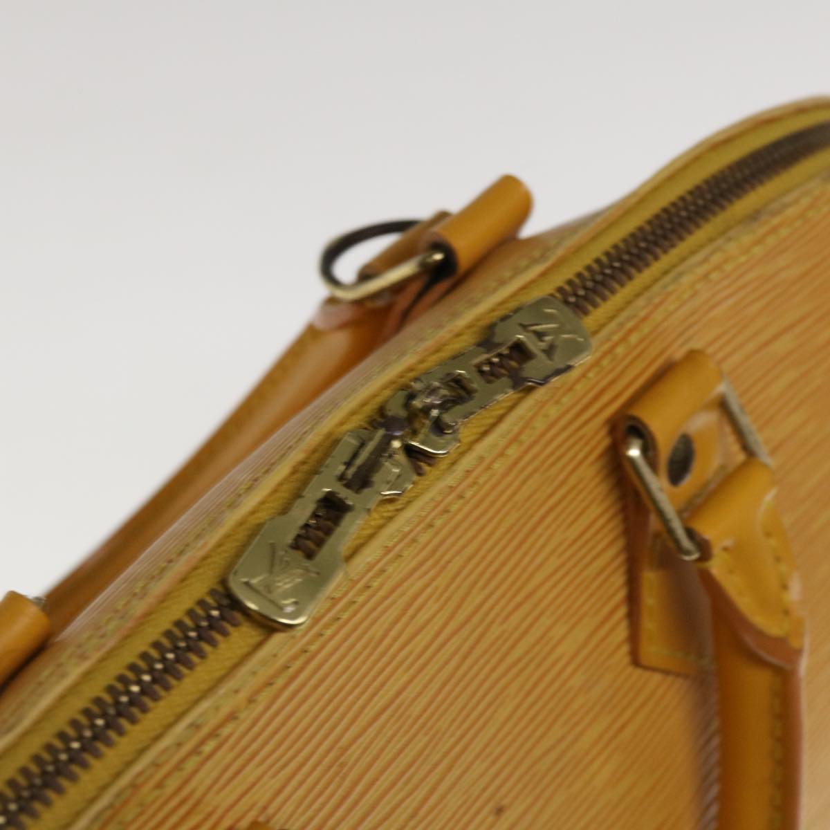 Louis Vuitton Alma Yellow Leather Handbag