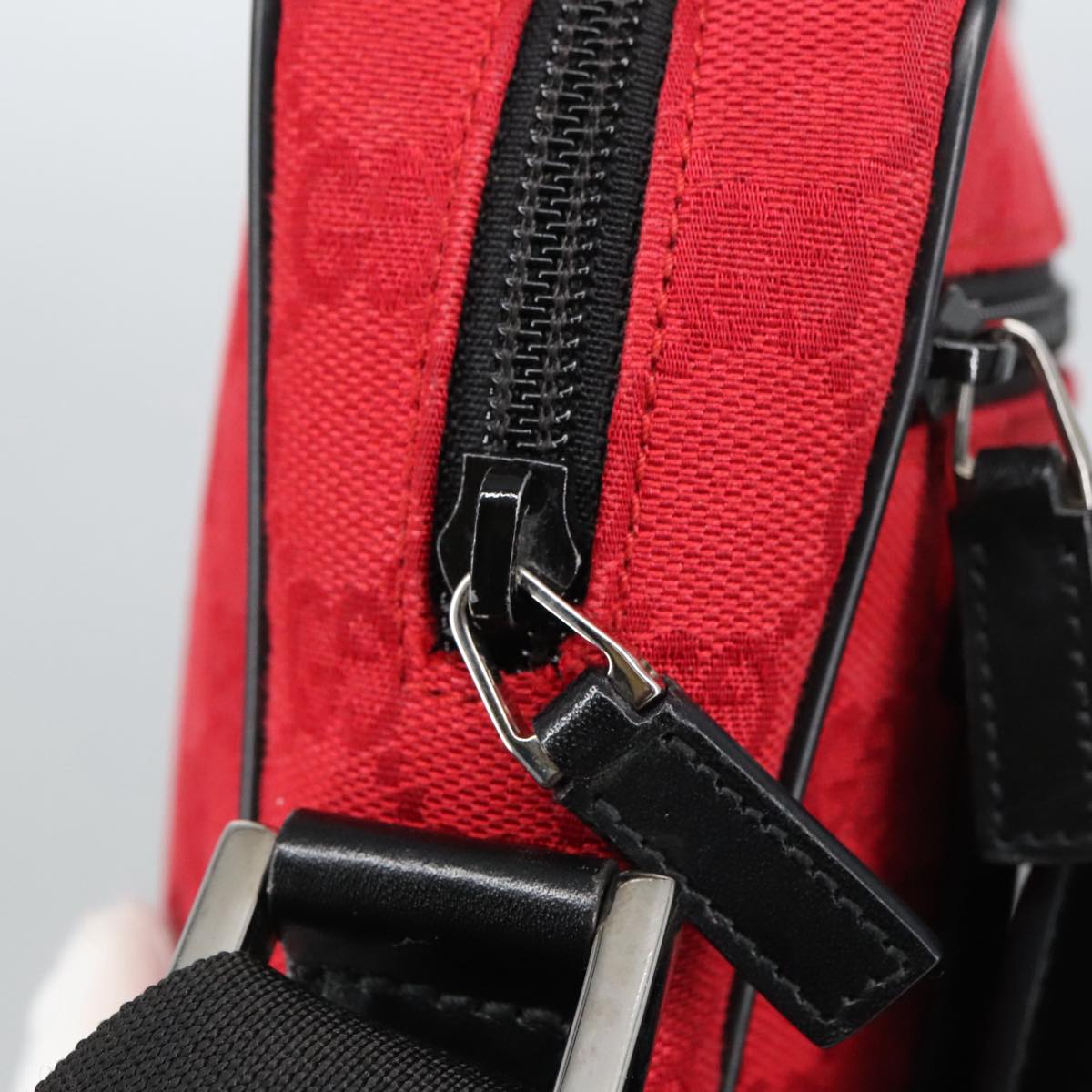 Gucci Red Canvas Shoulder Bag