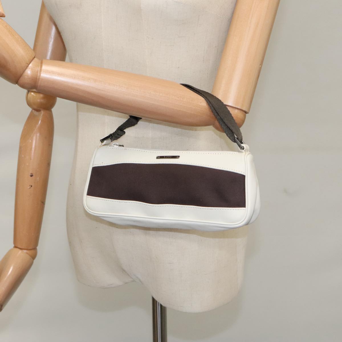 Gucci White Leather Clutch Bag