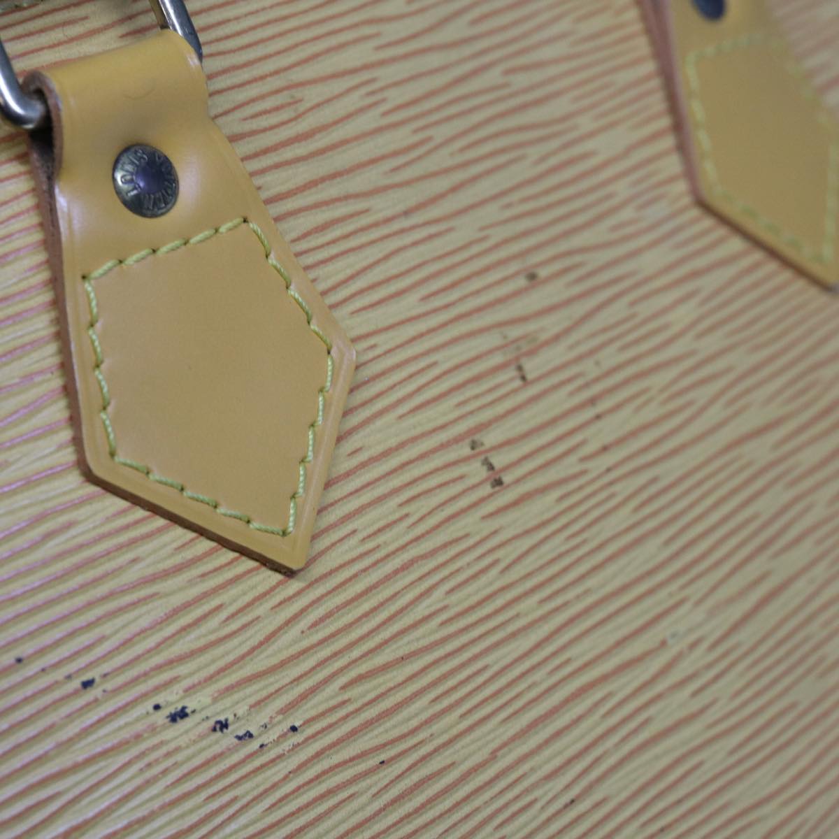 Louis Vuitton Alma Yellow Leather Handbag