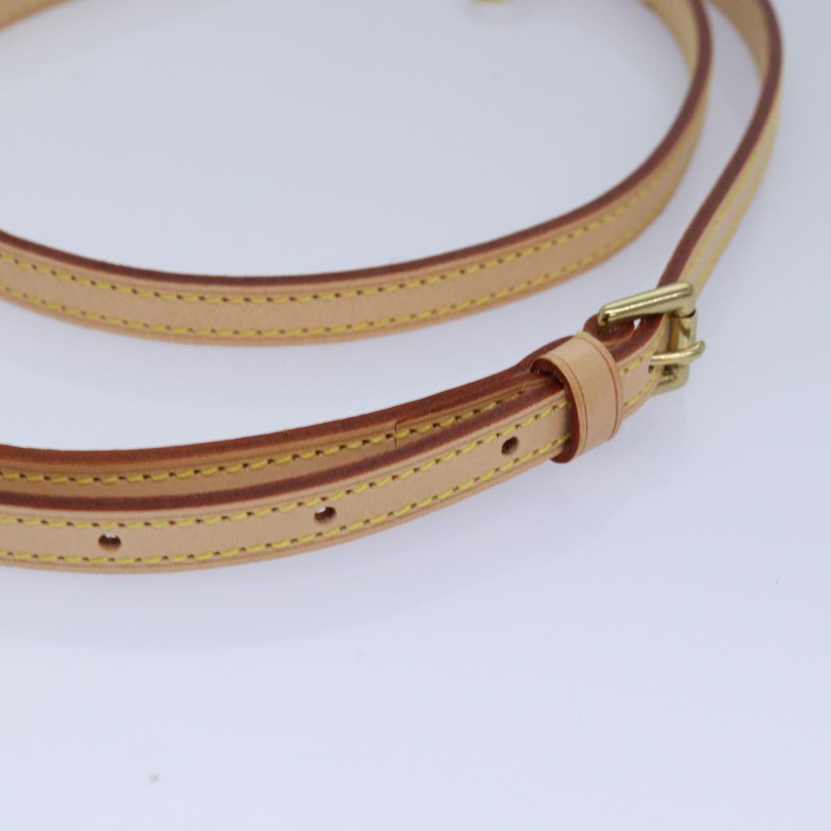Louis Vuitton Shoulder Strap Beige Leather Bag Jewelry