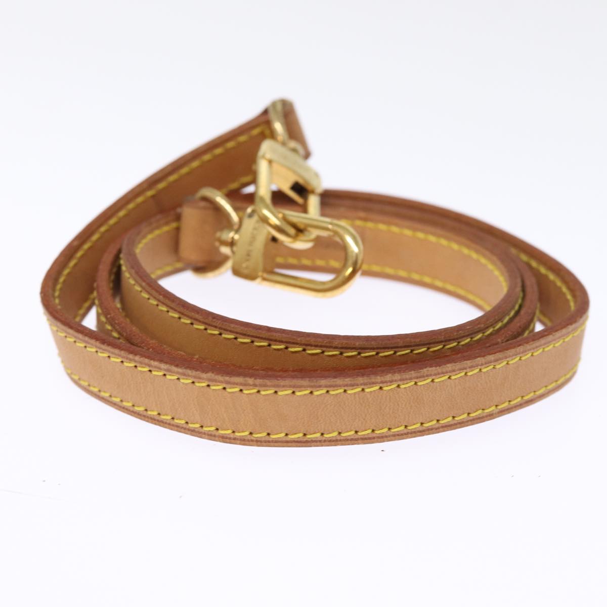 Louis Vuitton Shoulder Strap Beige Leather Bag Jewelry