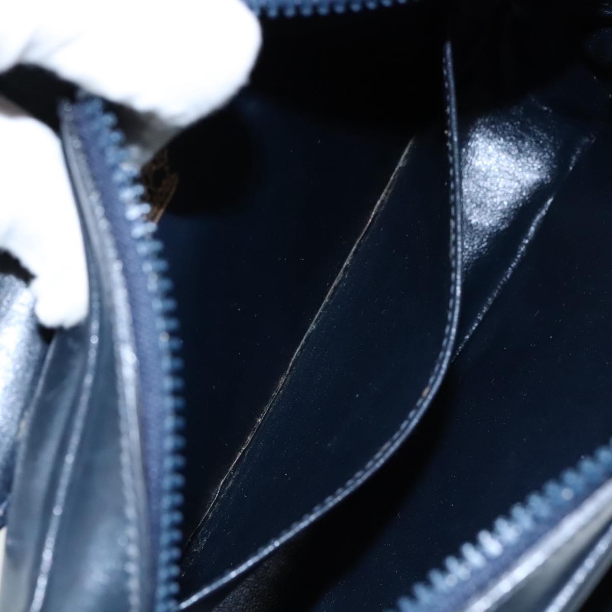 Gucci Interlocking G Navy Leather Shoulder Bag