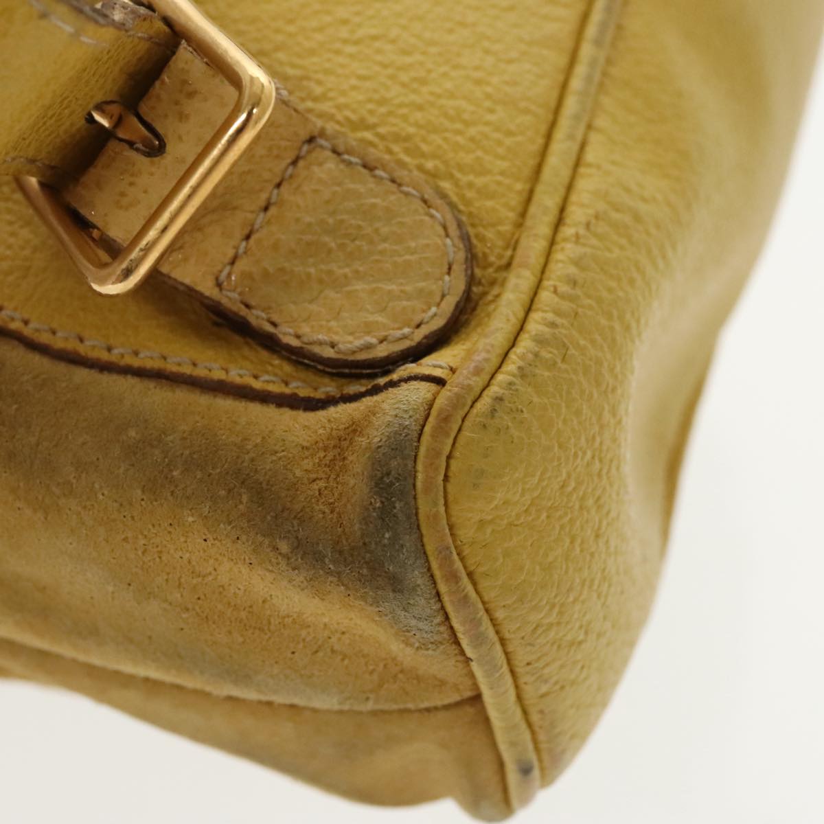 Gucci Bamboo Yellow Leather Backpack Bag