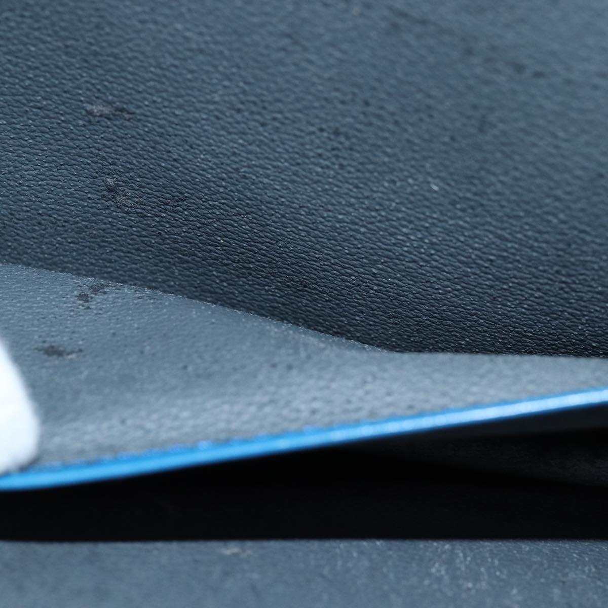 Louis Vuitton Trousse Makeup Blue Leather Clutch Bag