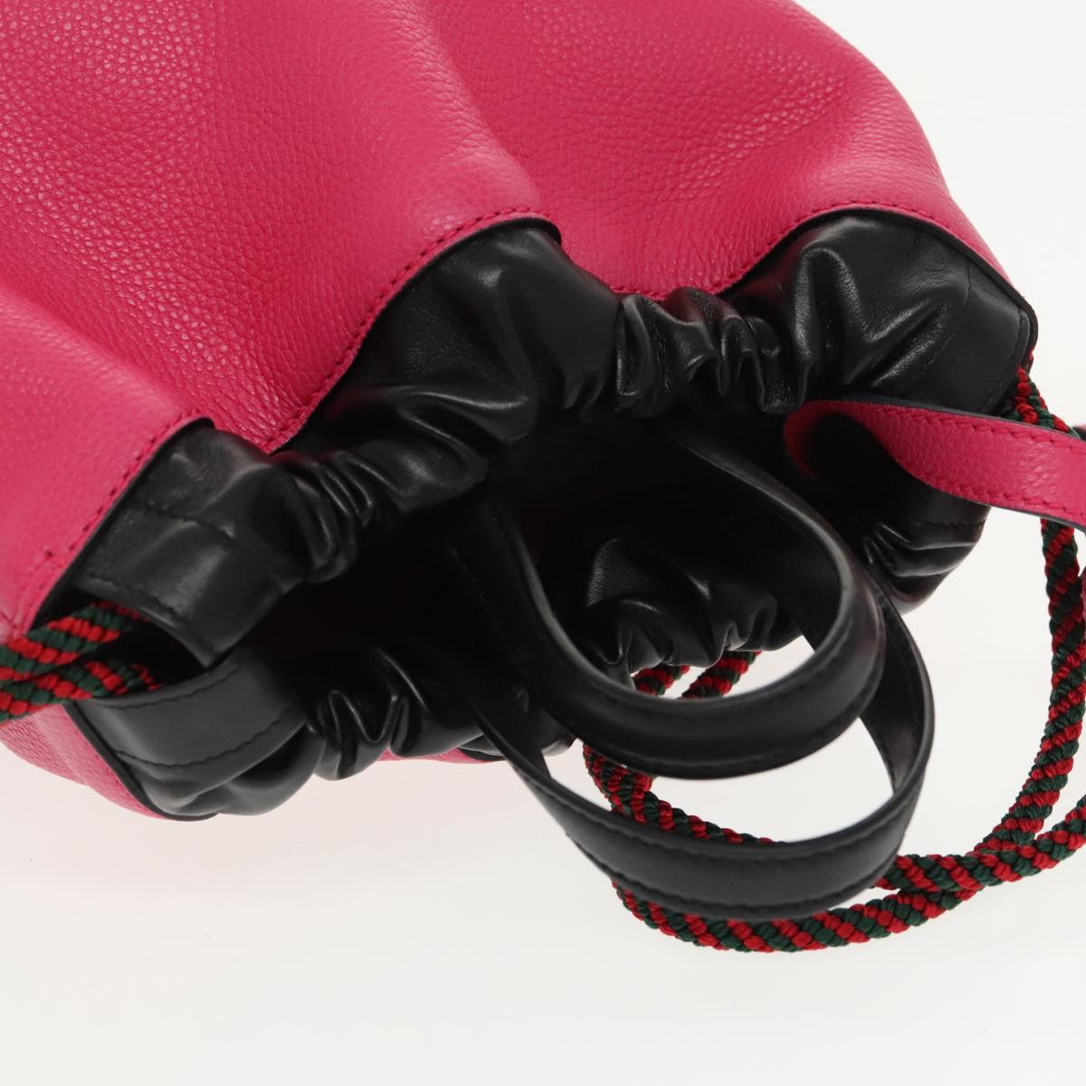 Gucci Drawstring Pink Leather Backpack Bag