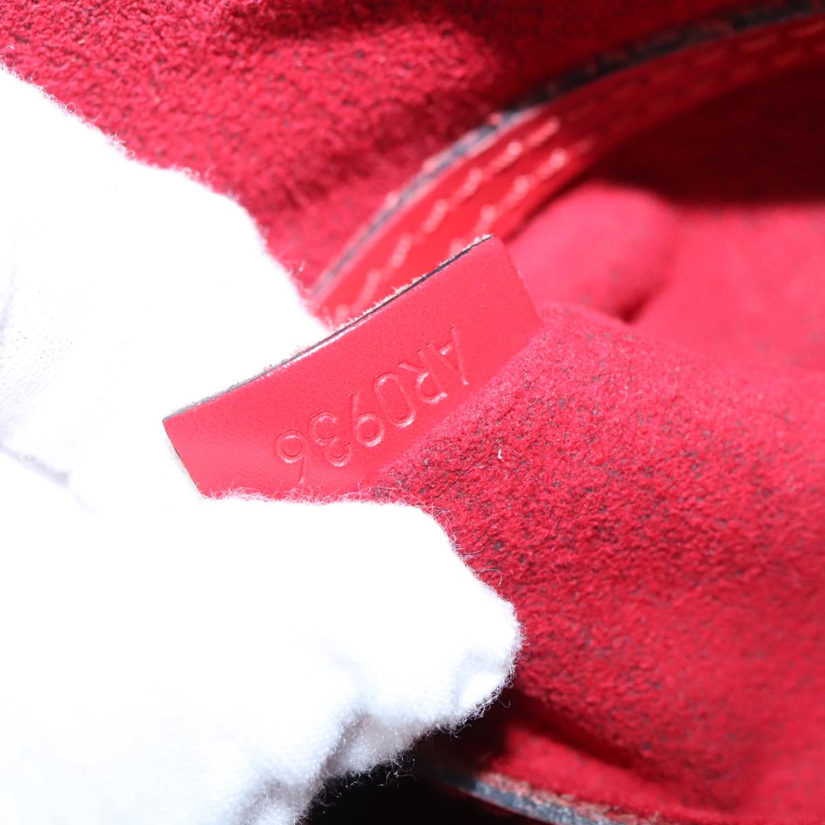 Louis Vuitton Alma Red Leather Handbag
