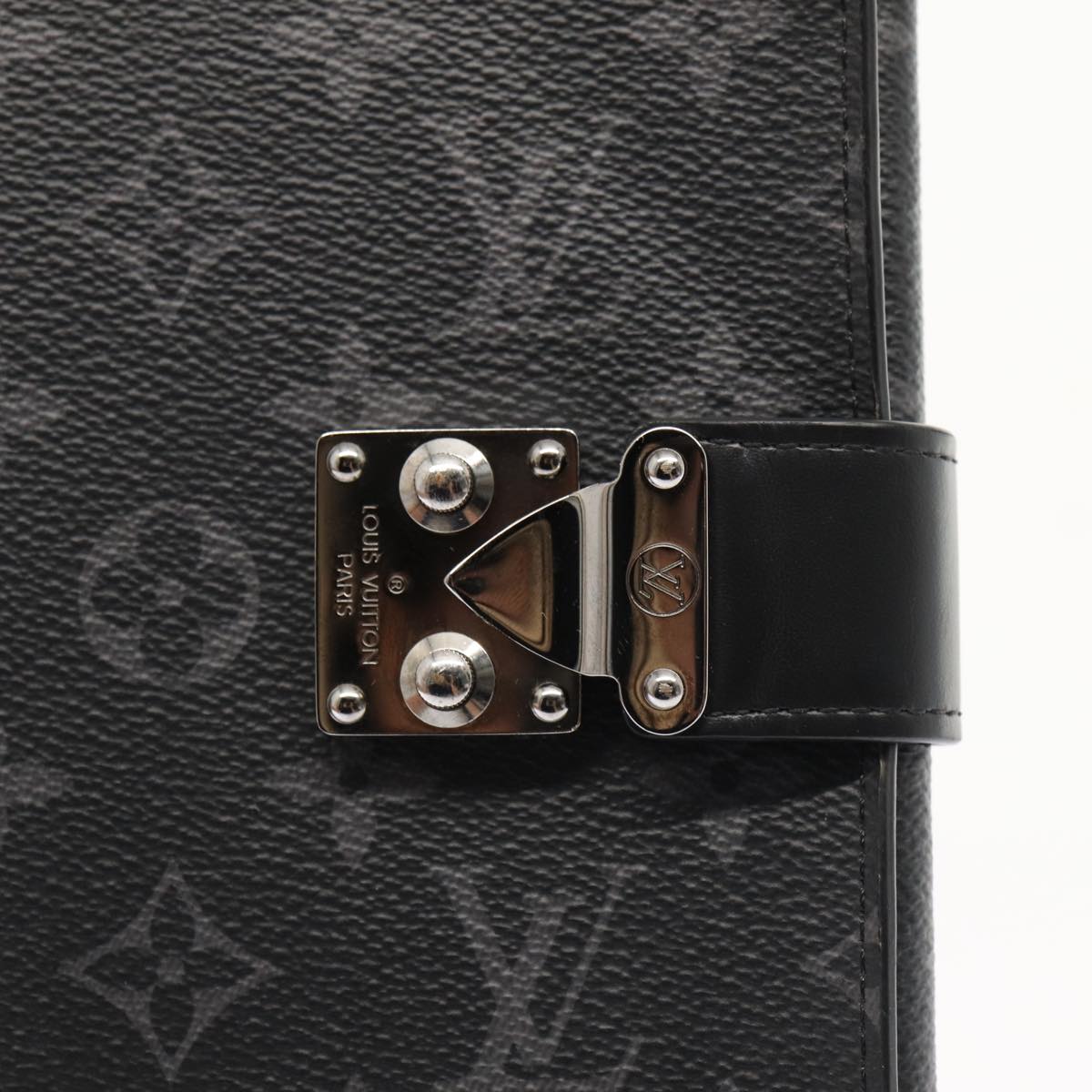 Louis Vuitton Porte Documents Grey Canvas Briefcase Bag