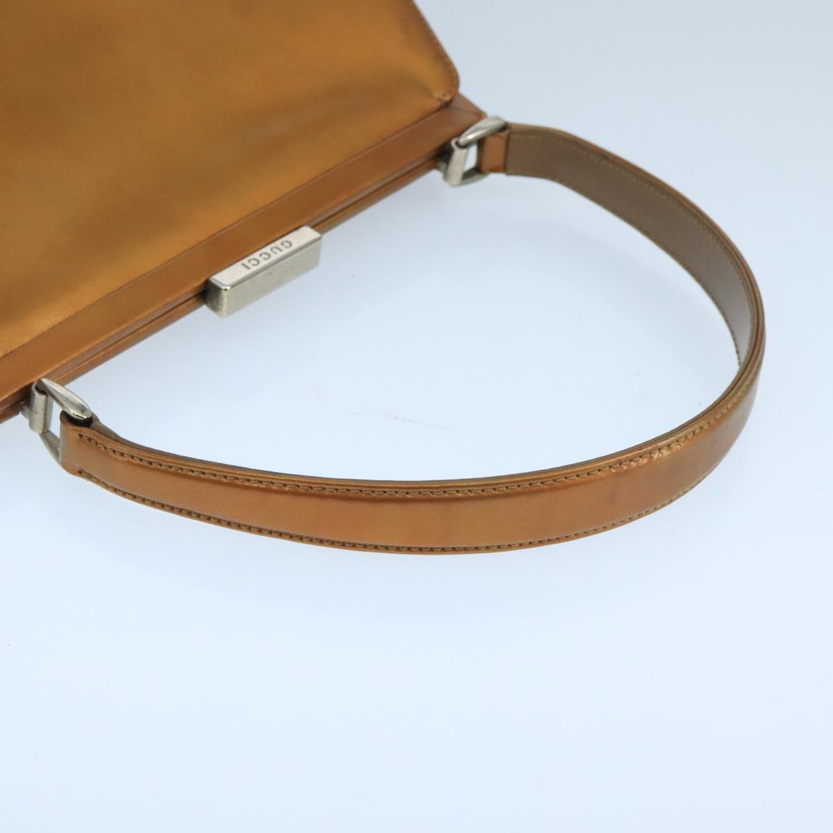 Gucci Jackie Brown Patent Leather Shoulder Bag