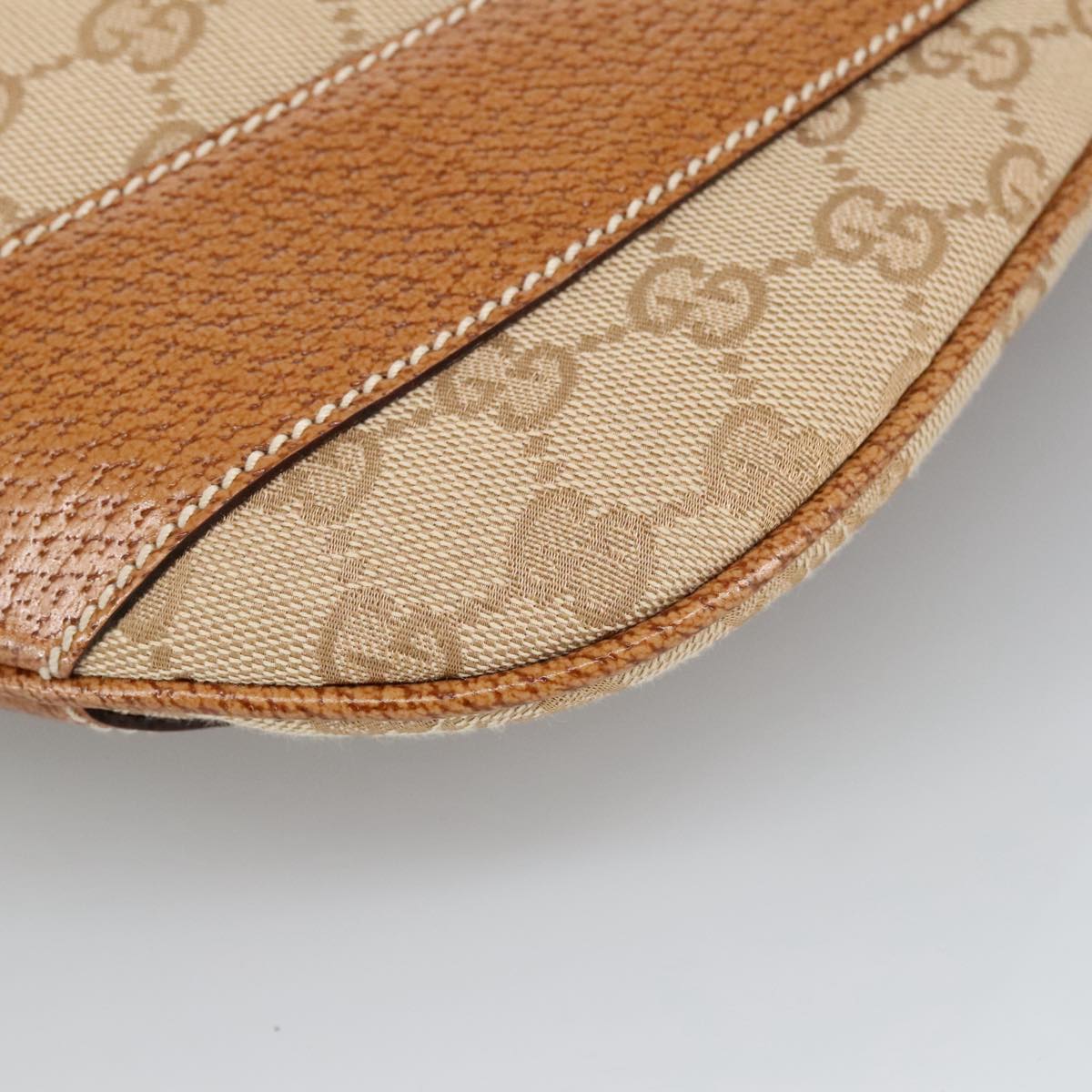 Gucci Hobo Beige Canvas Shoulder Bag