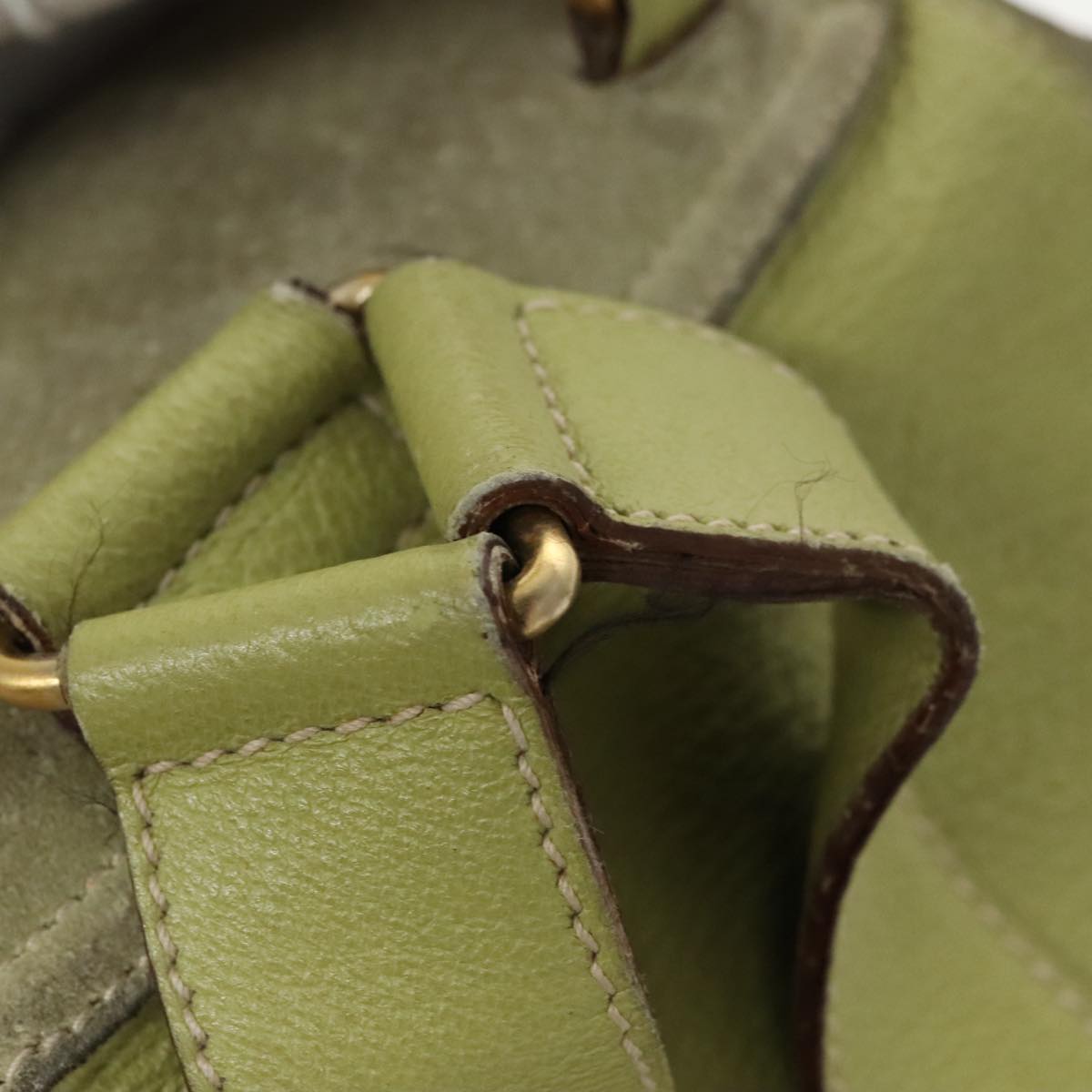 Gucci Bamboo Green Suede Backpack Bag