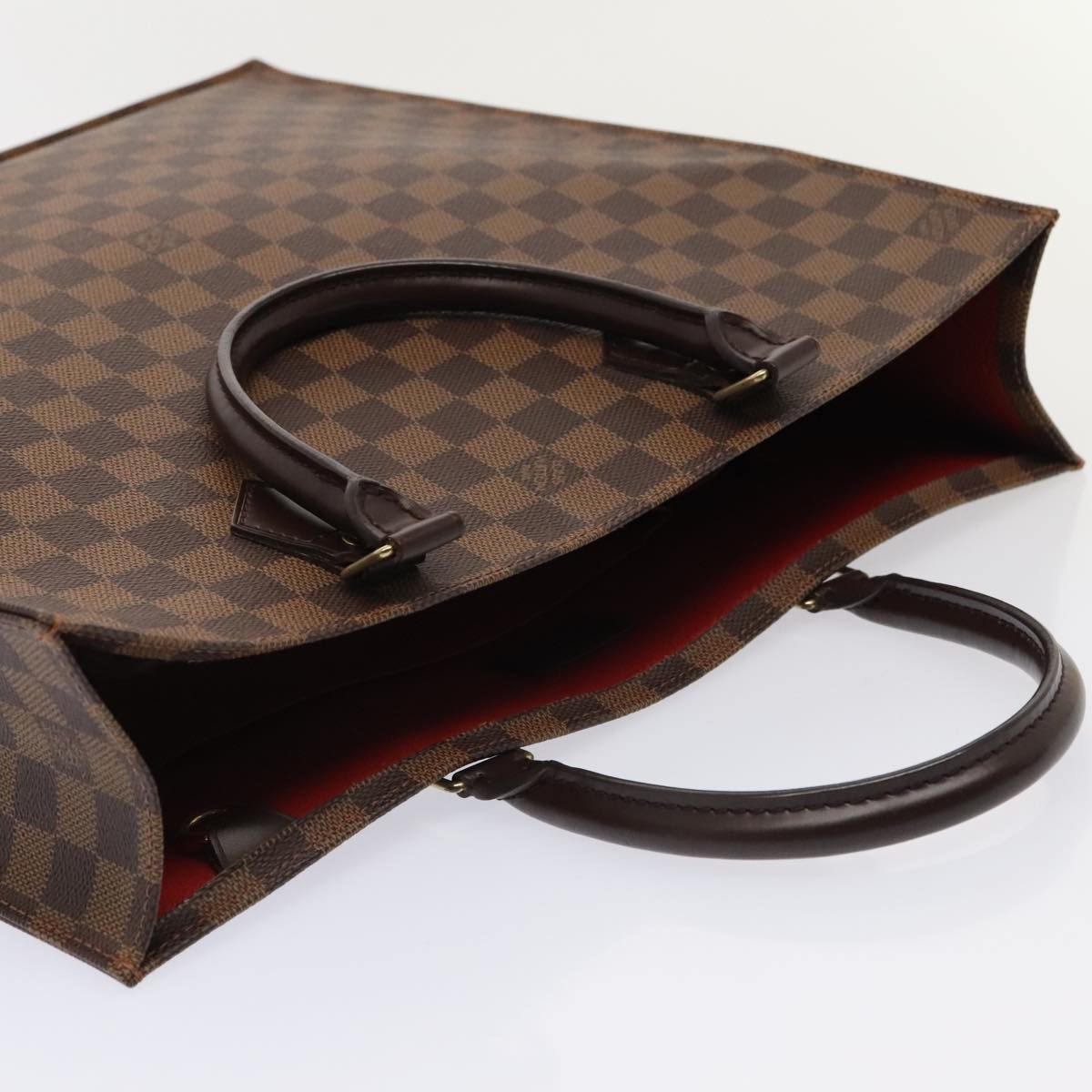 Louis Vuitton Sac Plat Brown Canvas Handbag