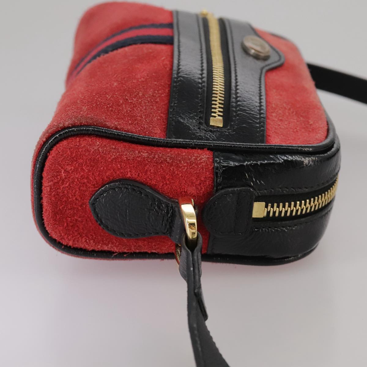 Gucci Ophidia Red Suede Shoulder Bag