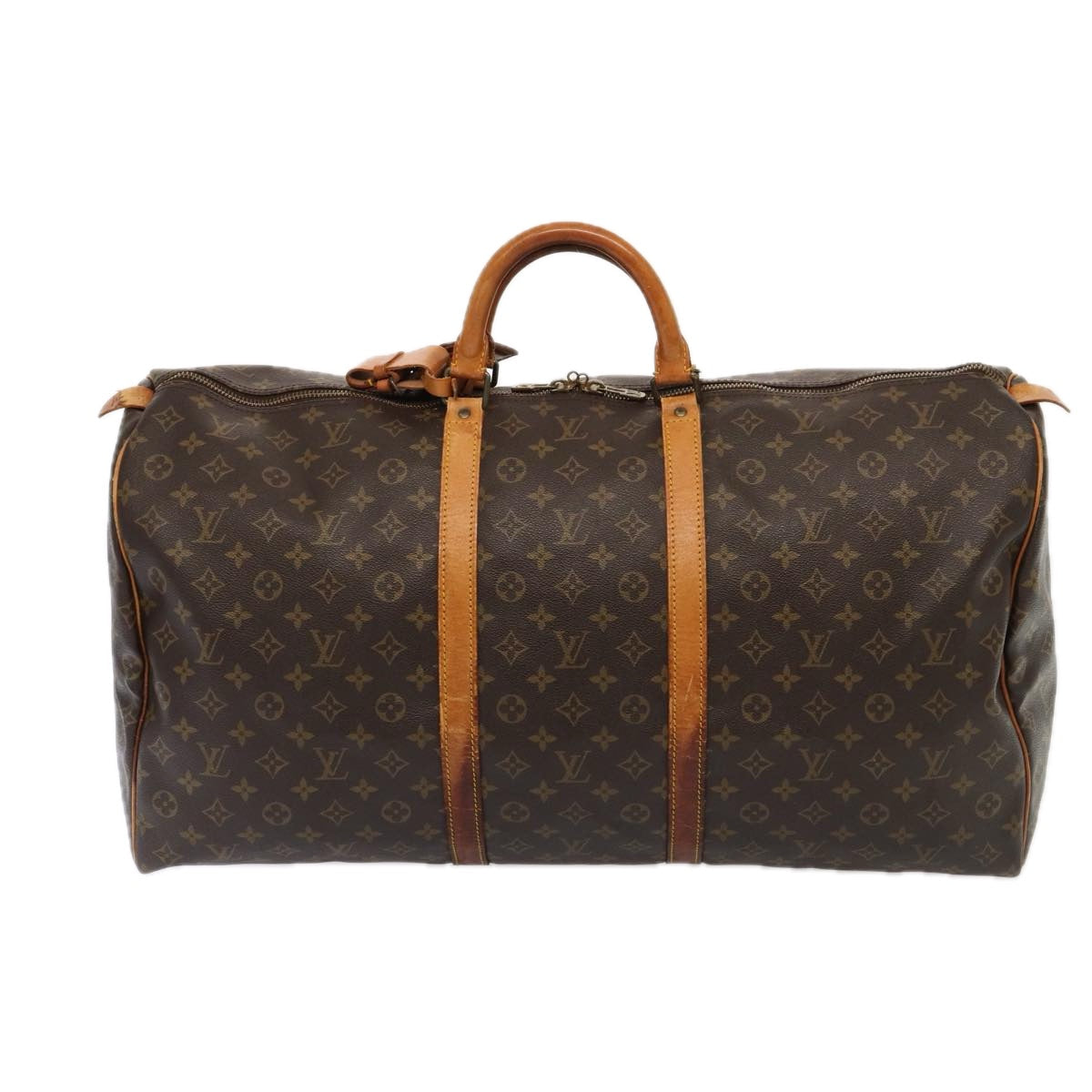 Louis Vuitton Keepall 60 Brown Canvas Travel Bag
